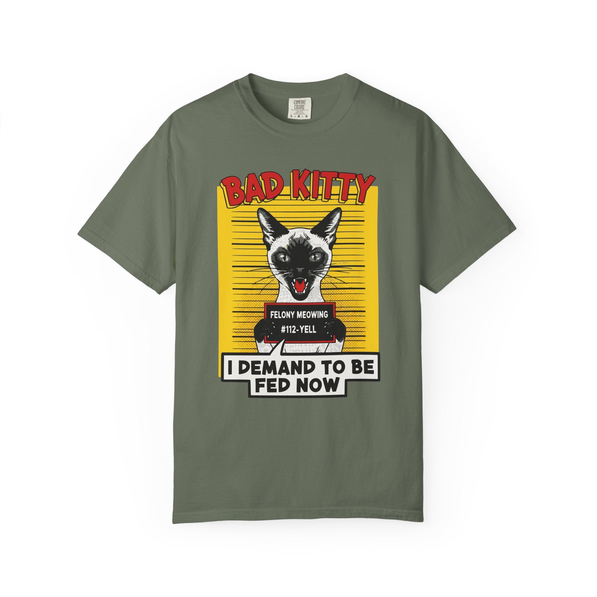 Siamese Cat Bad Kitty Mugshot [Comfort Colors]