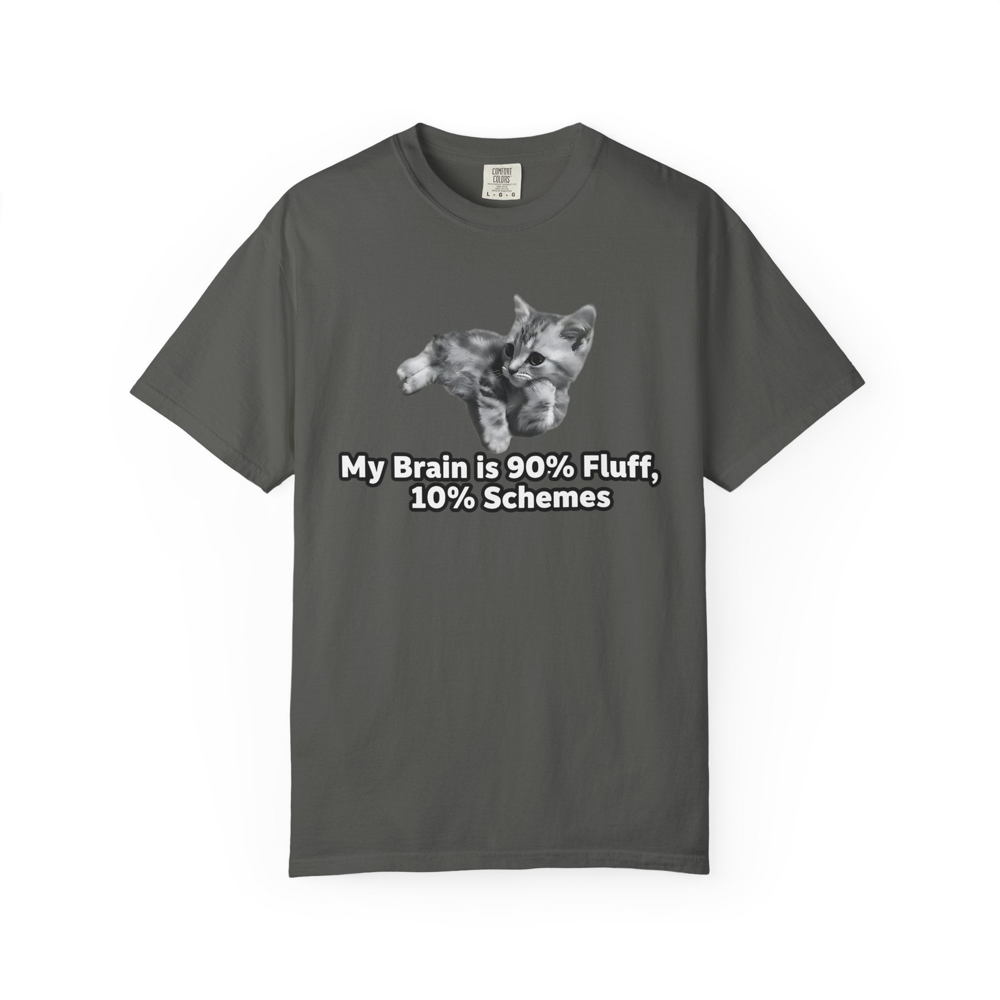 Kitten Fluff Schemes Shirt: Funny Cat Lover Gift [Comfort Colors]