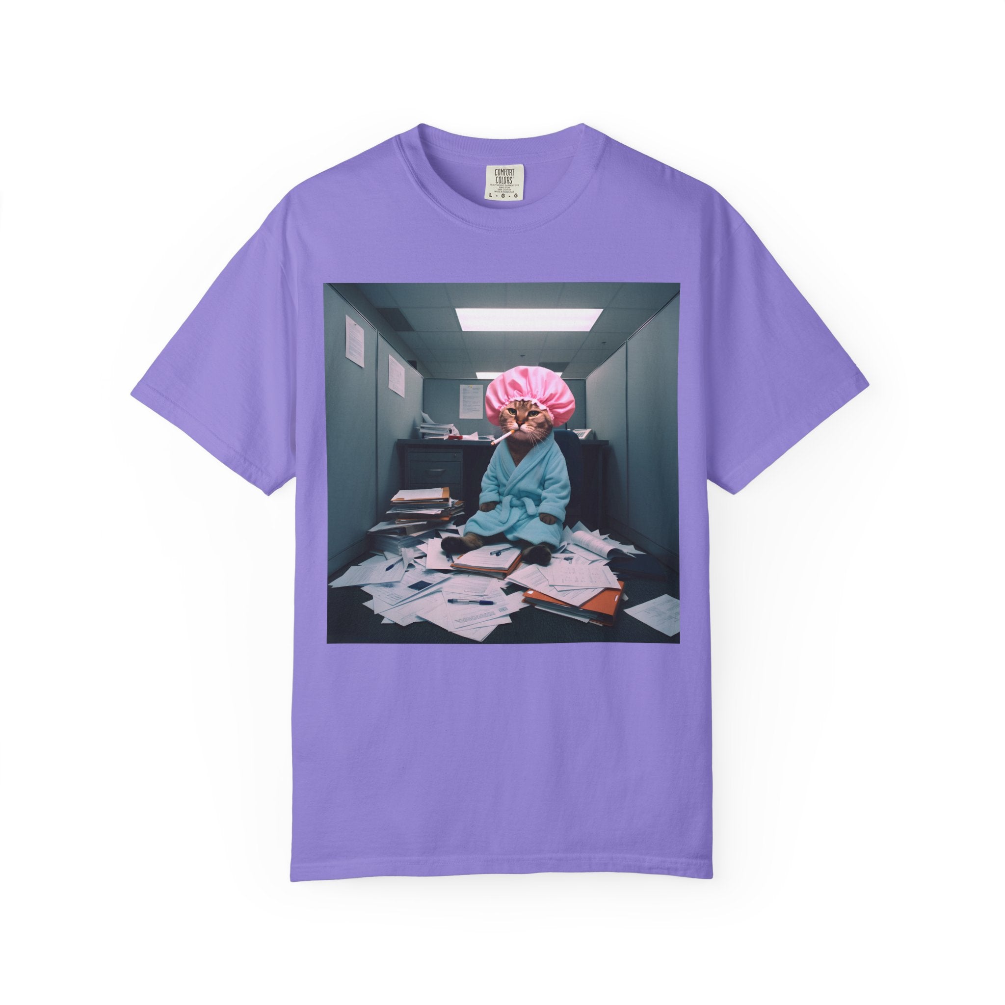 Overworked Cat Office Meltdown [Comfort Colors]