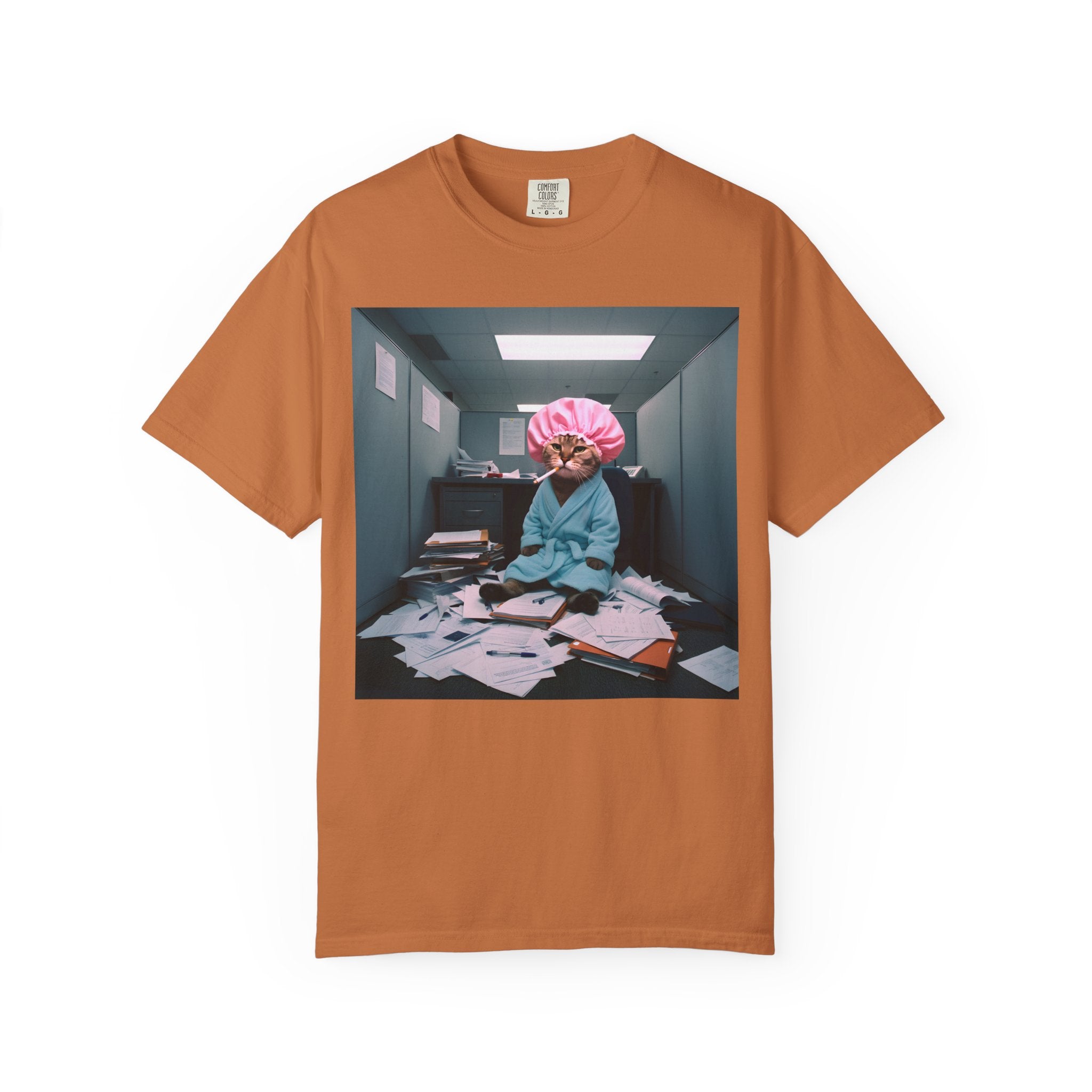 Overworked Cat Office Meltdown [Comfort Colors]