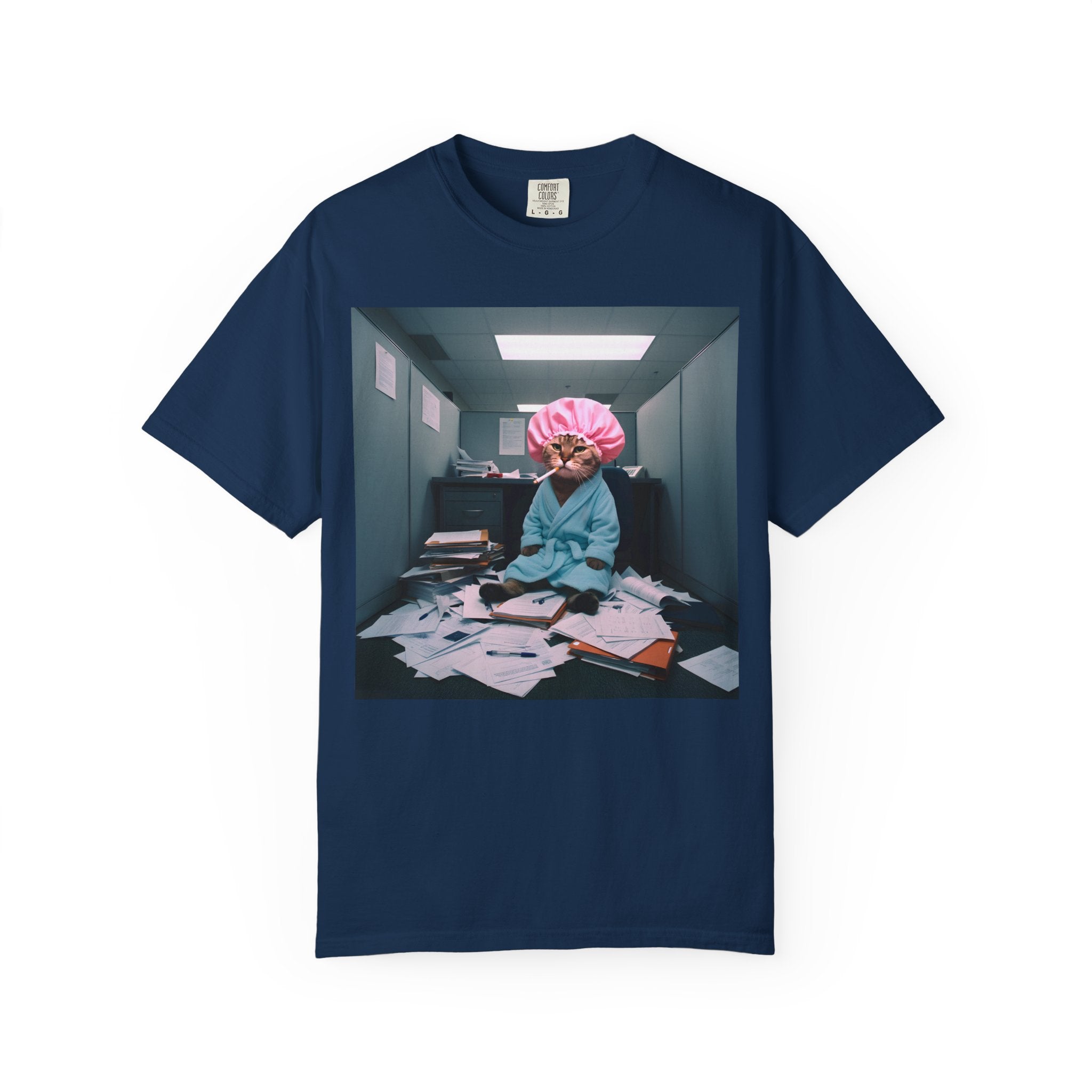 Overworked Cat Office Meltdown [Comfort Colors]