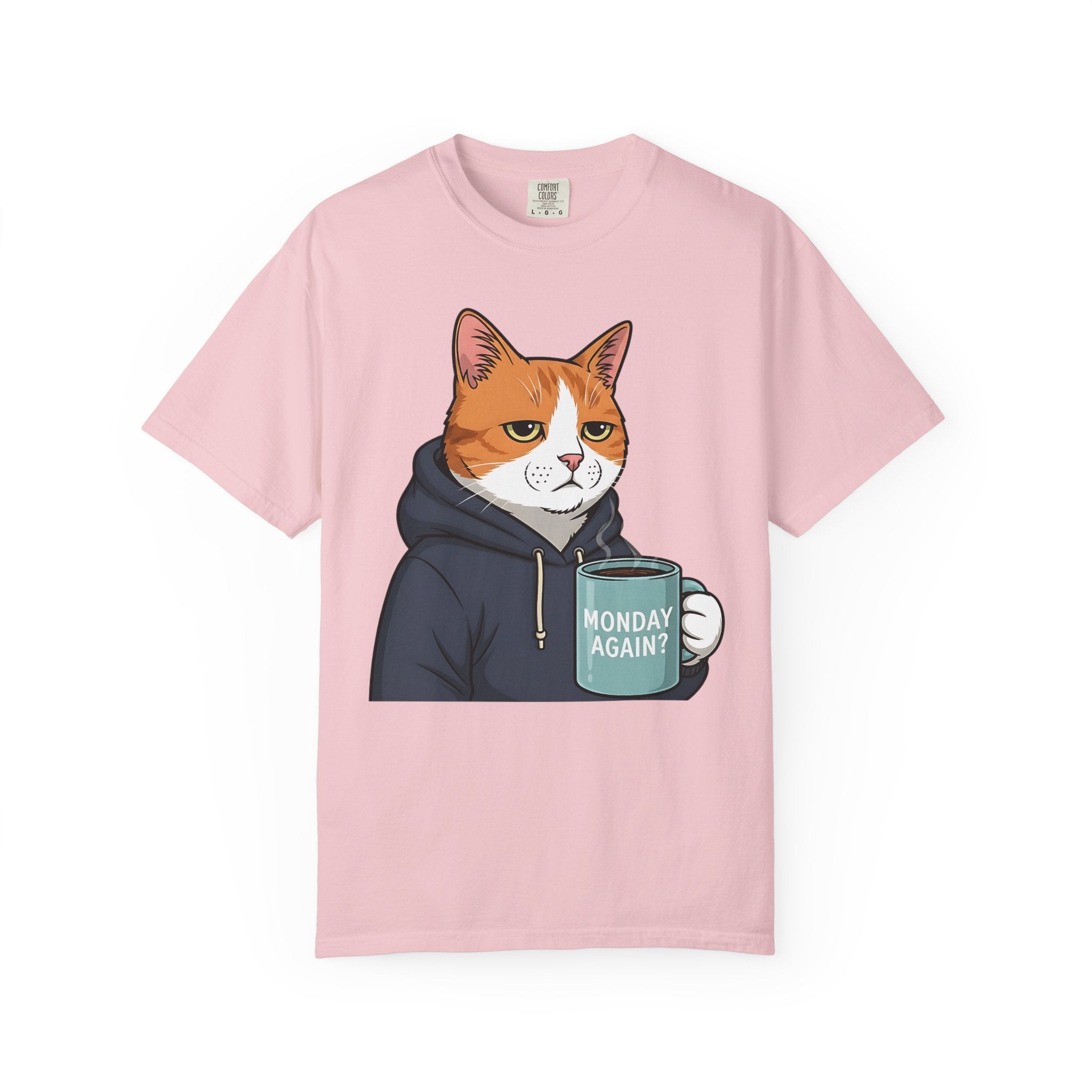 Tired Cat Monday Morning Coffee [Comfort Colors]