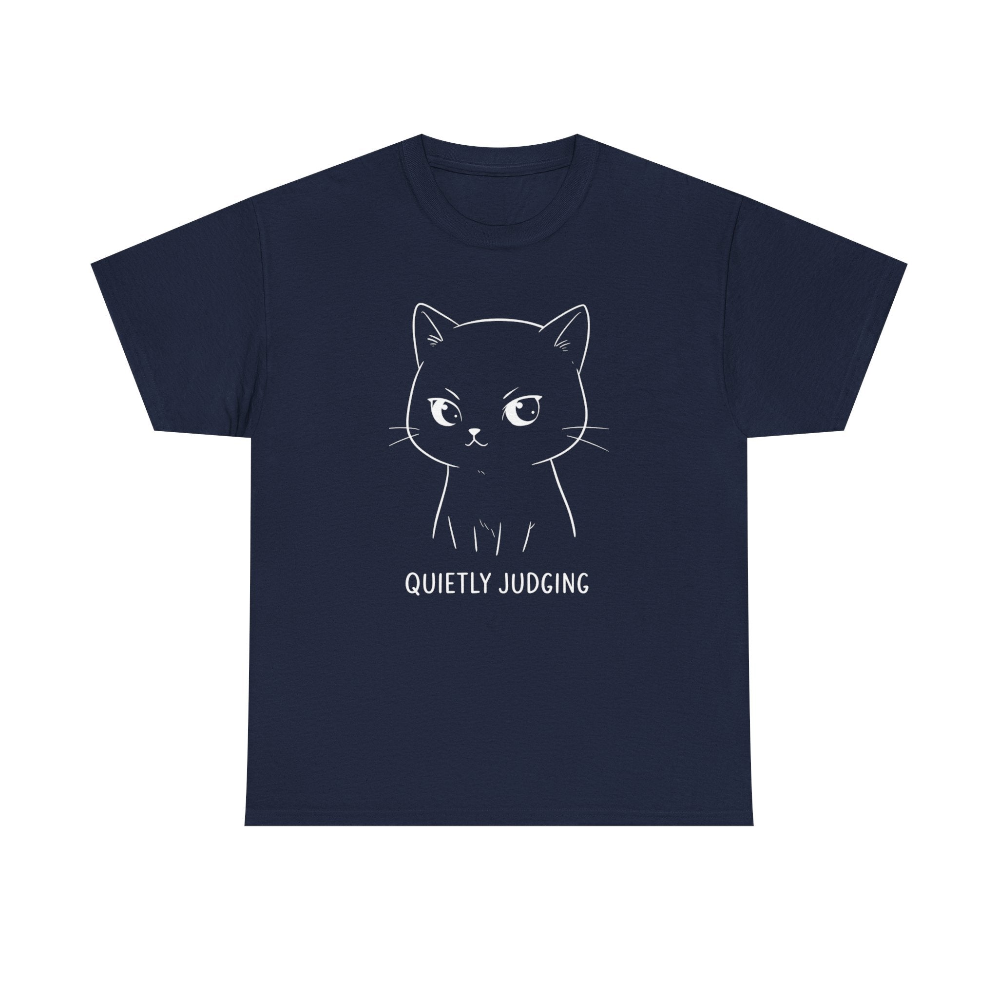 Unisex Cat Graphic Tee - Quietly Judging T-Shirt, Funny Cat Lover Shirt, Gift for Pet Owners, Cute Animal Apparel, Unique Birthday Present