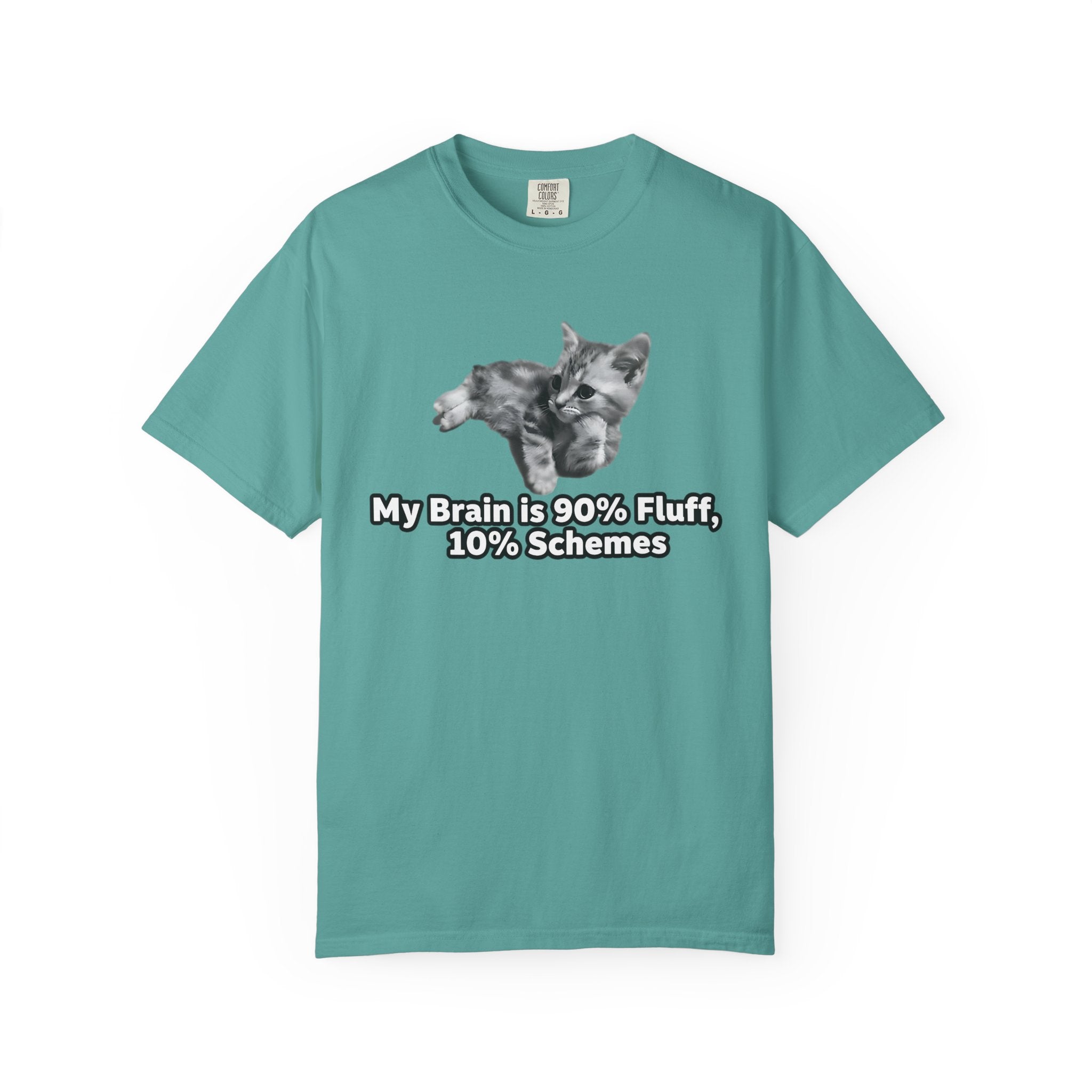 Kitten Fluff Schemes Shirt: Funny Cat Lover Gift [Comfort Colors]