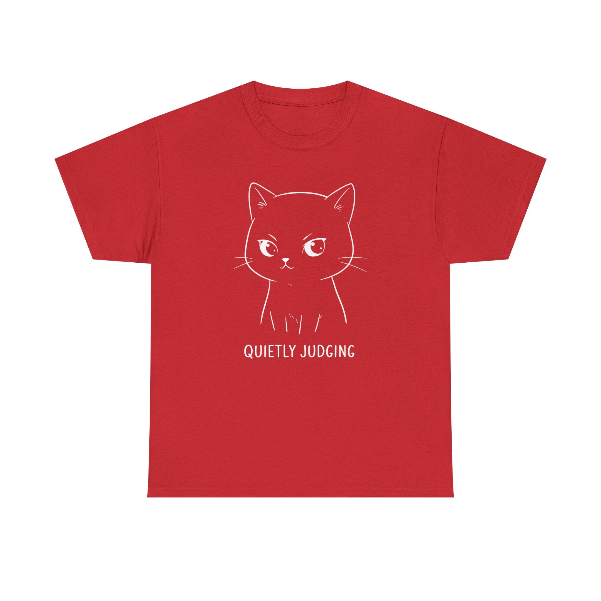 Unisex Cat Graphic Tee - Quietly Judging T-Shirt, Funny Cat Lover Shirt, Gift for Pet Owners, Cute Animal Apparel, Unique Birthday Present