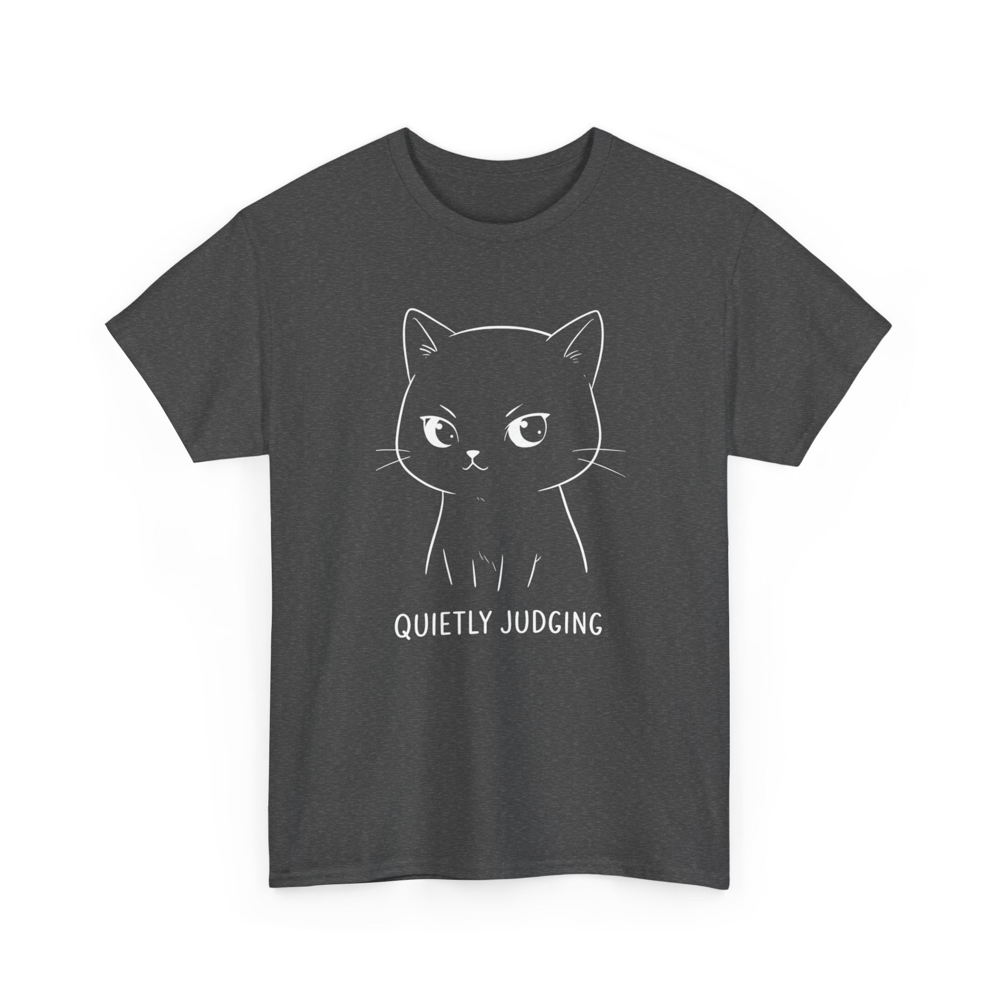 Unisex Cat Graphic Tee - Quietly Judging T-Shirt, Funny Cat Lover Shirt, Gift for Pet Owners, Cute Animal Apparel, Unique Birthday Present