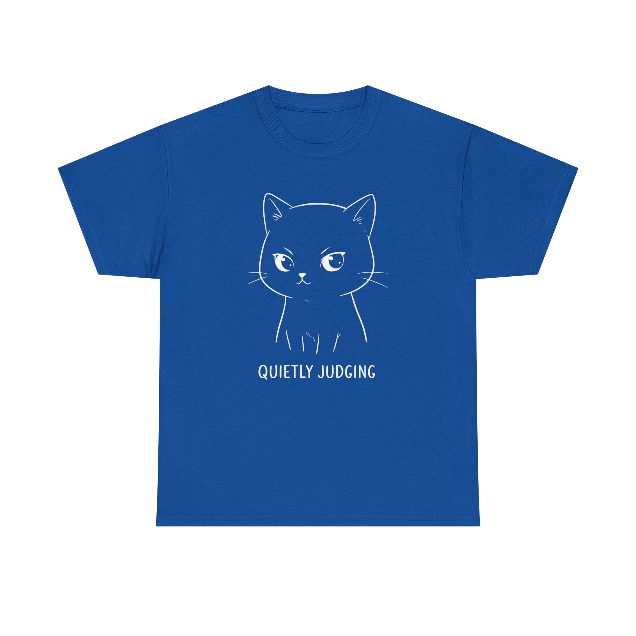Unisex Cat Graphic Tee - Quietly Judging T-Shirt, Funny Cat Lover Shirt, Gift for Pet Owners, Cute Animal Apparel, Unique Birthday Present