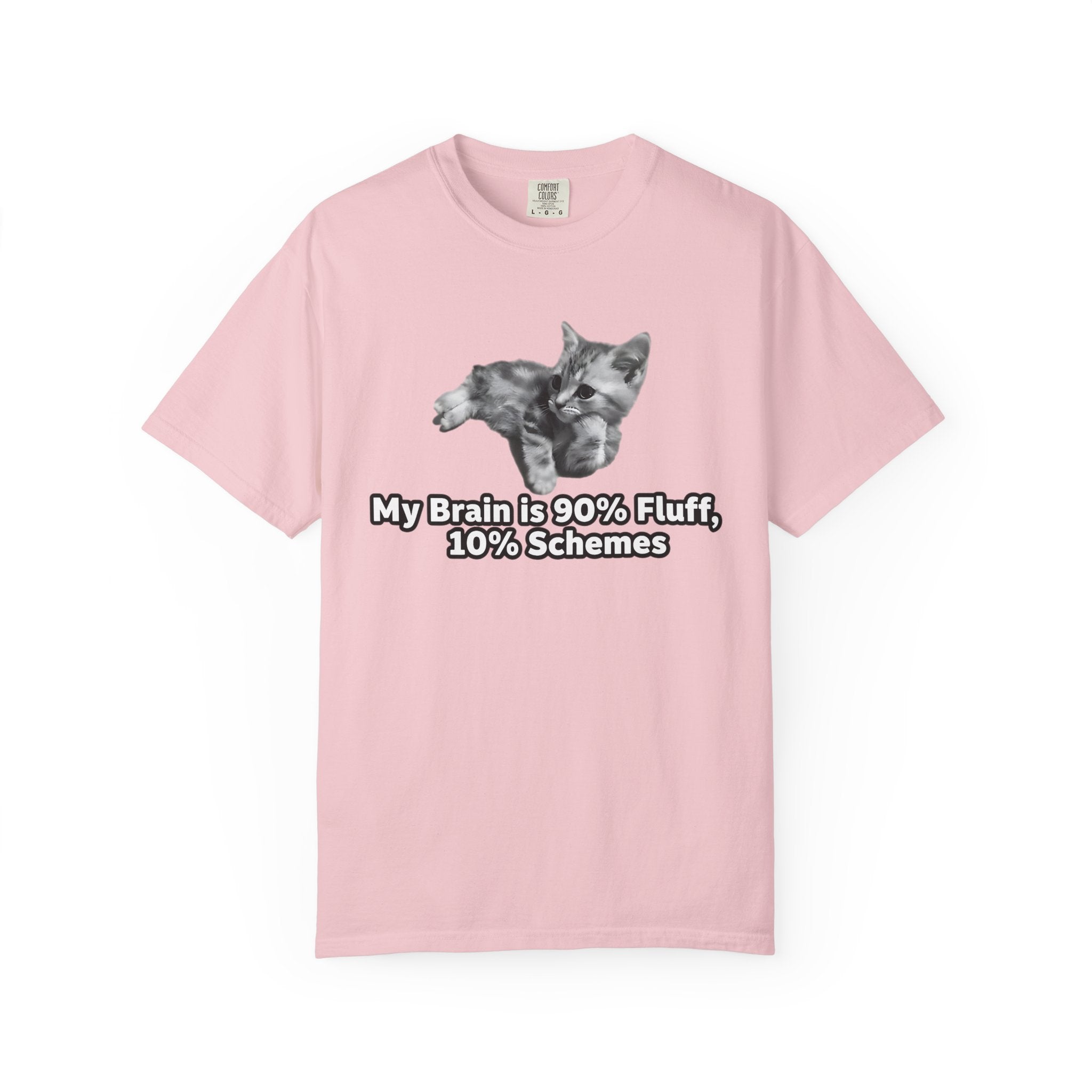 Kitten Fluff Schemes Shirt: Funny Cat Lover Gift [Comfort Colors]