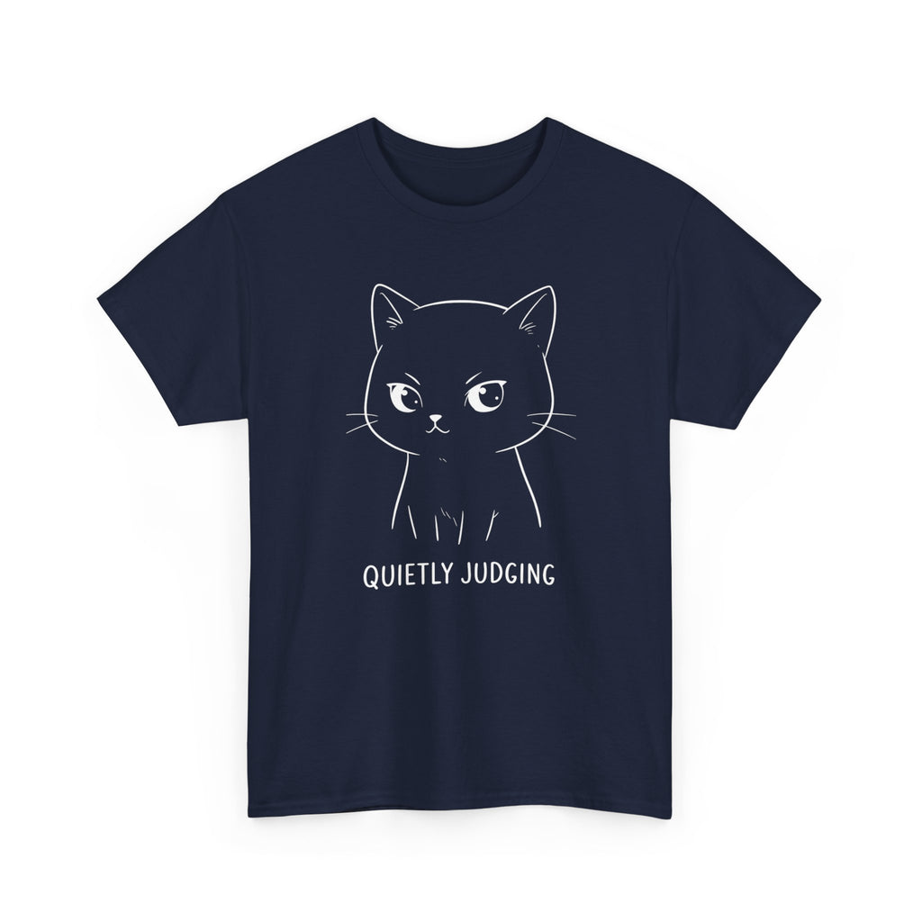 Unisex Cat Graphic Tee - Quietly Judging T-Shirt, Funny Cat Lover Shirt, Gift for Pet Owners, Cute Animal Apparel, Unique Birthday Present