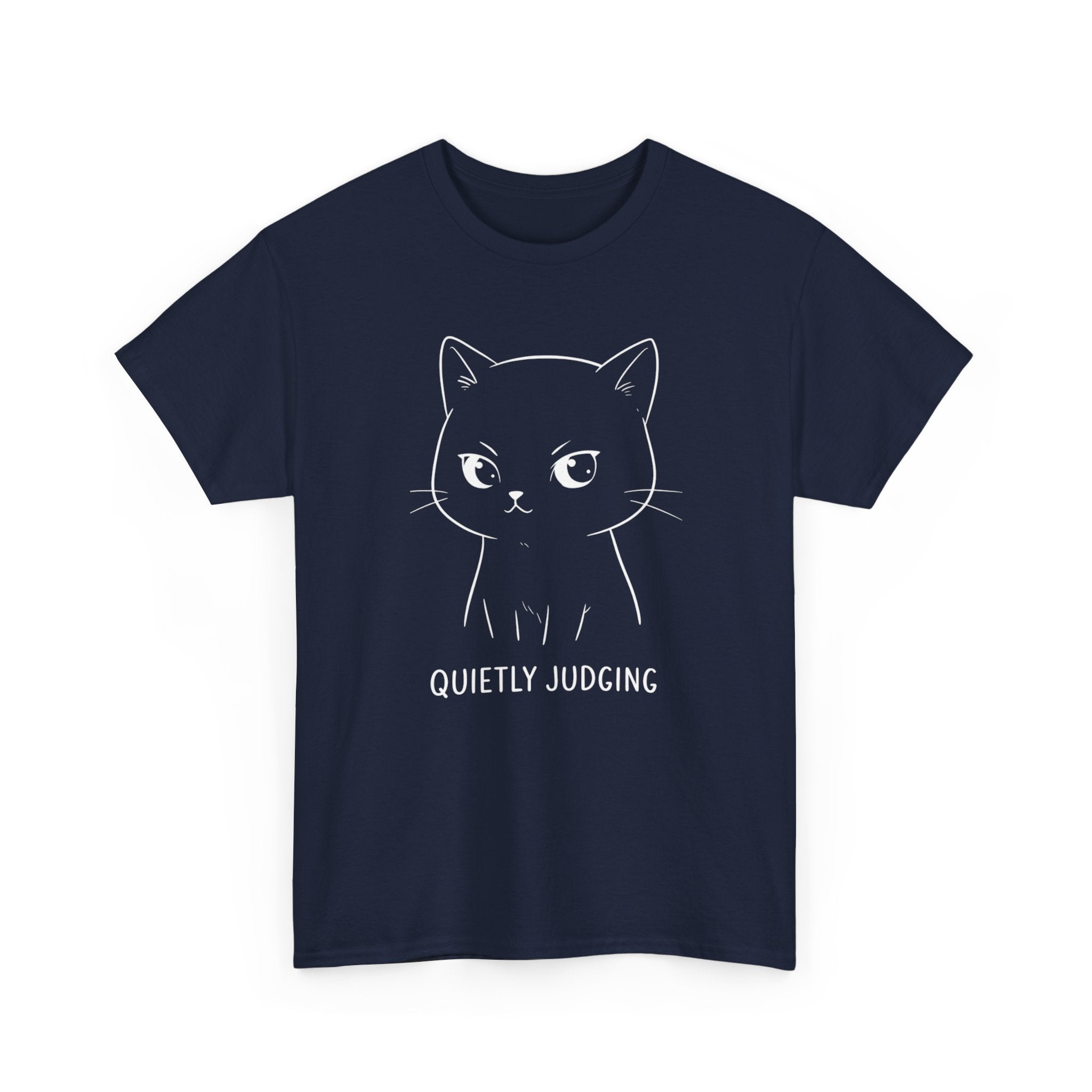 Unisex Cat Graphic Tee - Quietly Judging T-Shirt, Funny Cat Lover Shirt, Gift for Pet Owners, Cute Animal Apparel, Unique Birthday Present