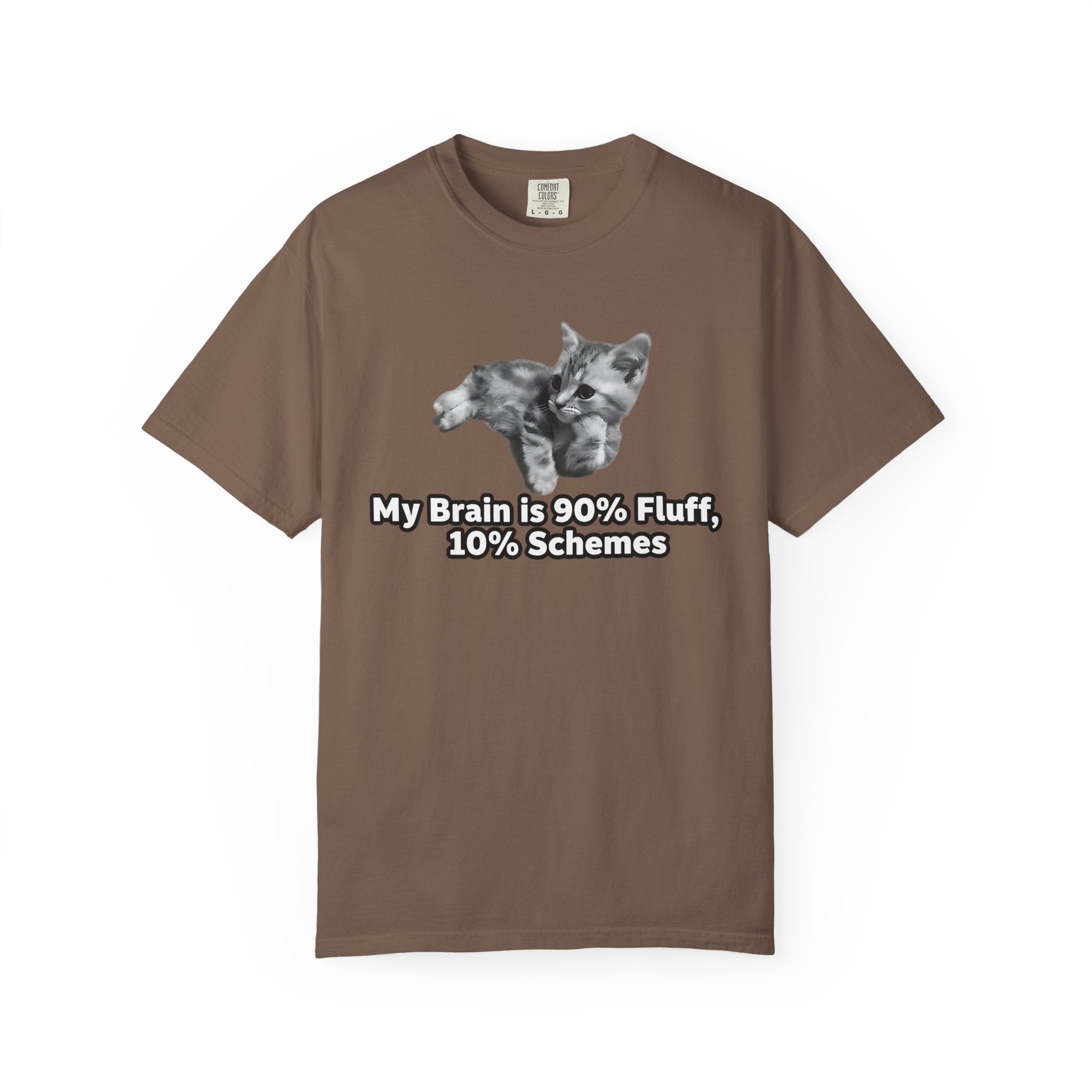 Kitten Fluff Schemes Shirt: Funny Cat Lover Gift [Comfort Colors]