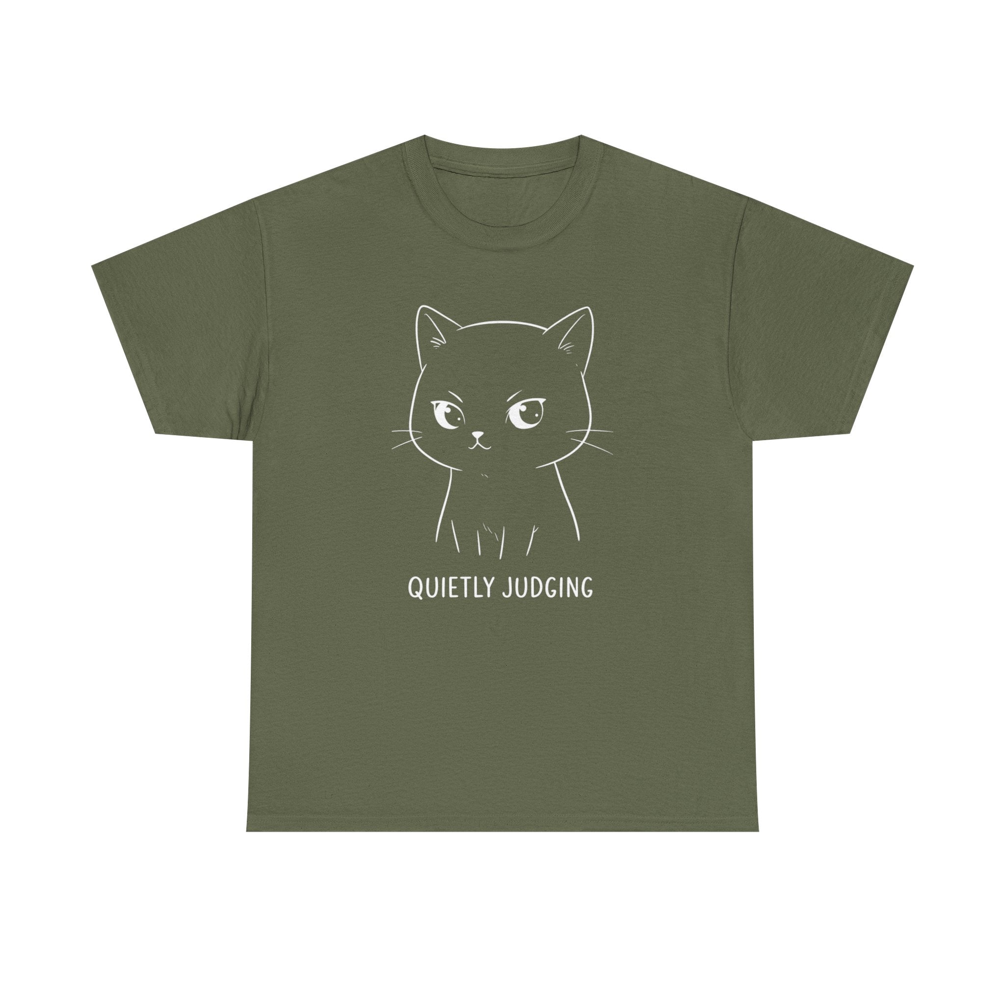 Unisex Cat Graphic Tee - Quietly Judging T-Shirt, Funny Cat Lover Shirt, Gift for Pet Owners, Cute Animal Apparel, Unique Birthday Present
