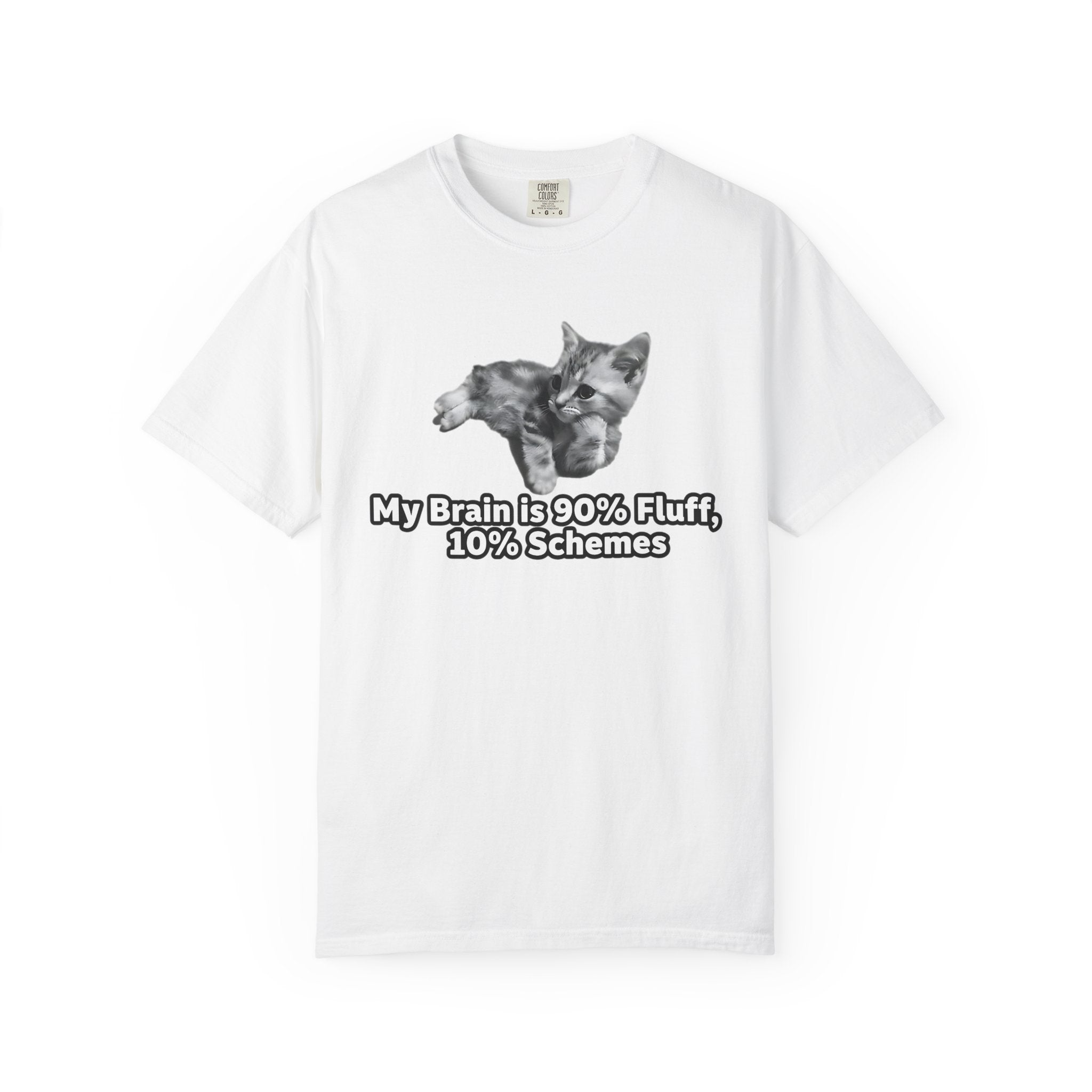 Kitten Fluff Schemes Shirt: Funny Cat Lover Gift [Comfort Colors]