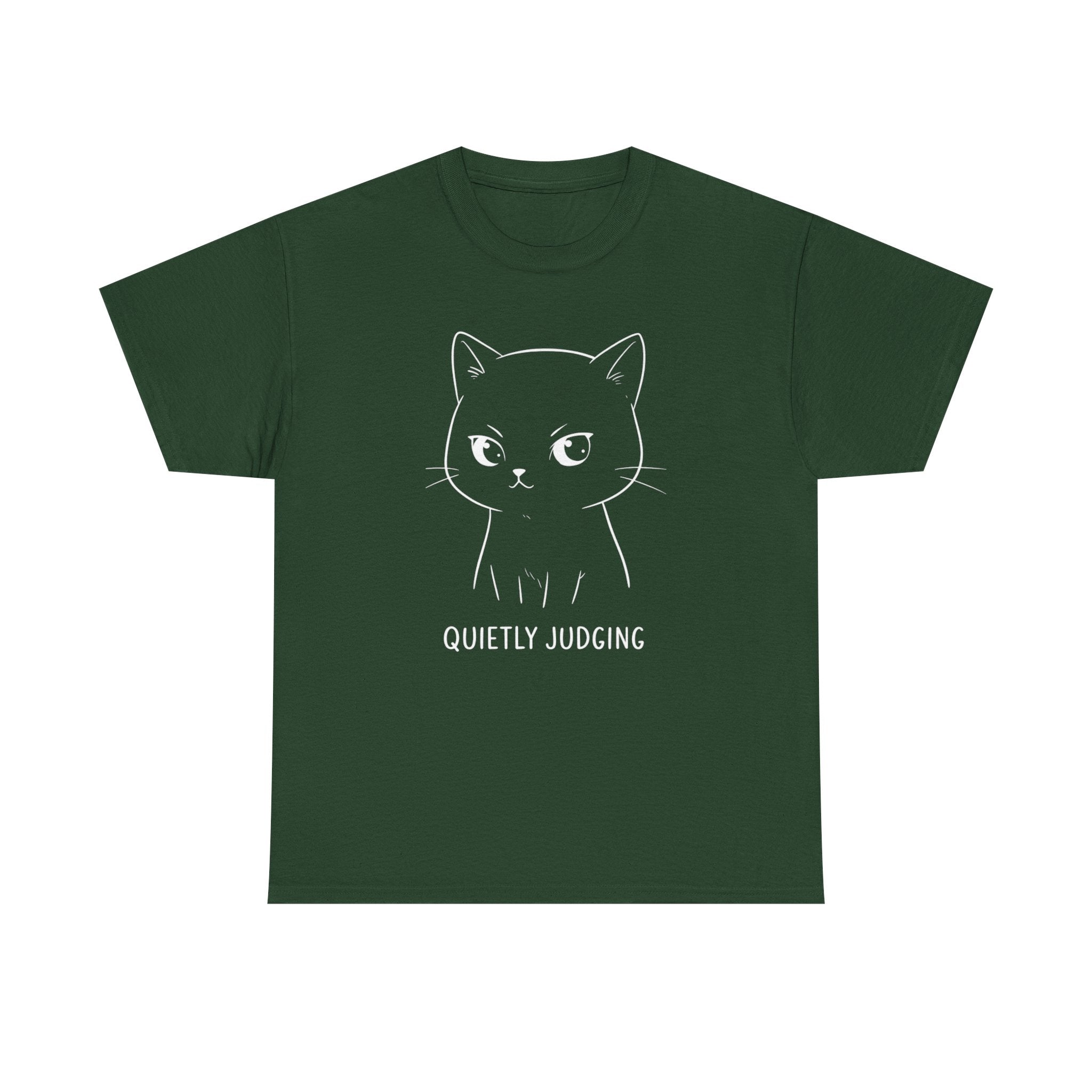 Unisex Cat Graphic Tee - Quietly Judging T-Shirt, Funny Cat Lover Shirt, Gift for Pet Owners, Cute Animal Apparel, Unique Birthday Present