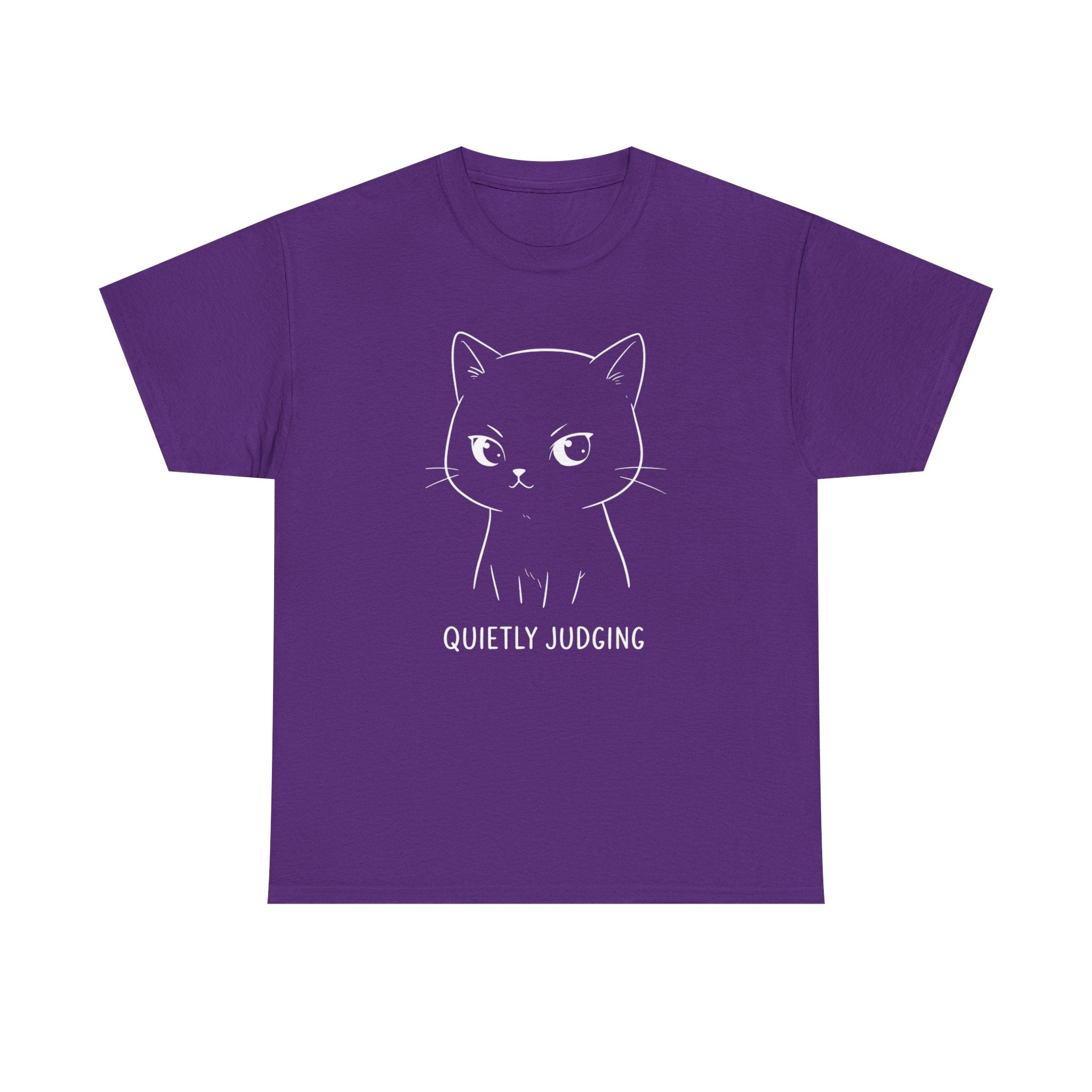 Unisex Cat Graphic Tee - Quietly Judging T-Shirt, Funny Cat Lover Shirt, Gift for Pet Owners, Cute Animal Apparel, Unique Birthday Present