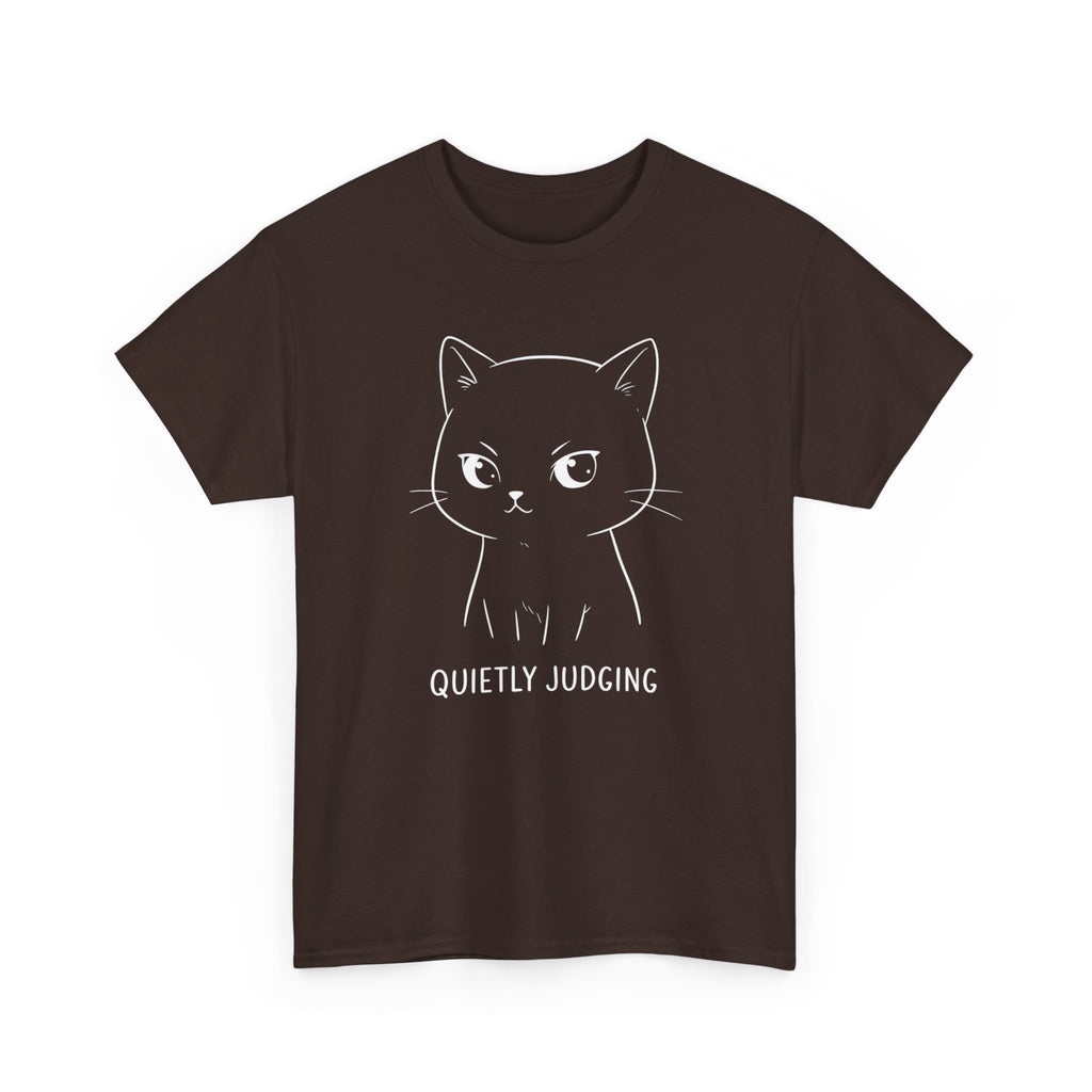 Unisex Cat Graphic Tee - Quietly Judging T-Shirt, Funny Cat Lover Shirt, Gift for Pet Owners, Cute Animal Apparel, Unique Birthday Present