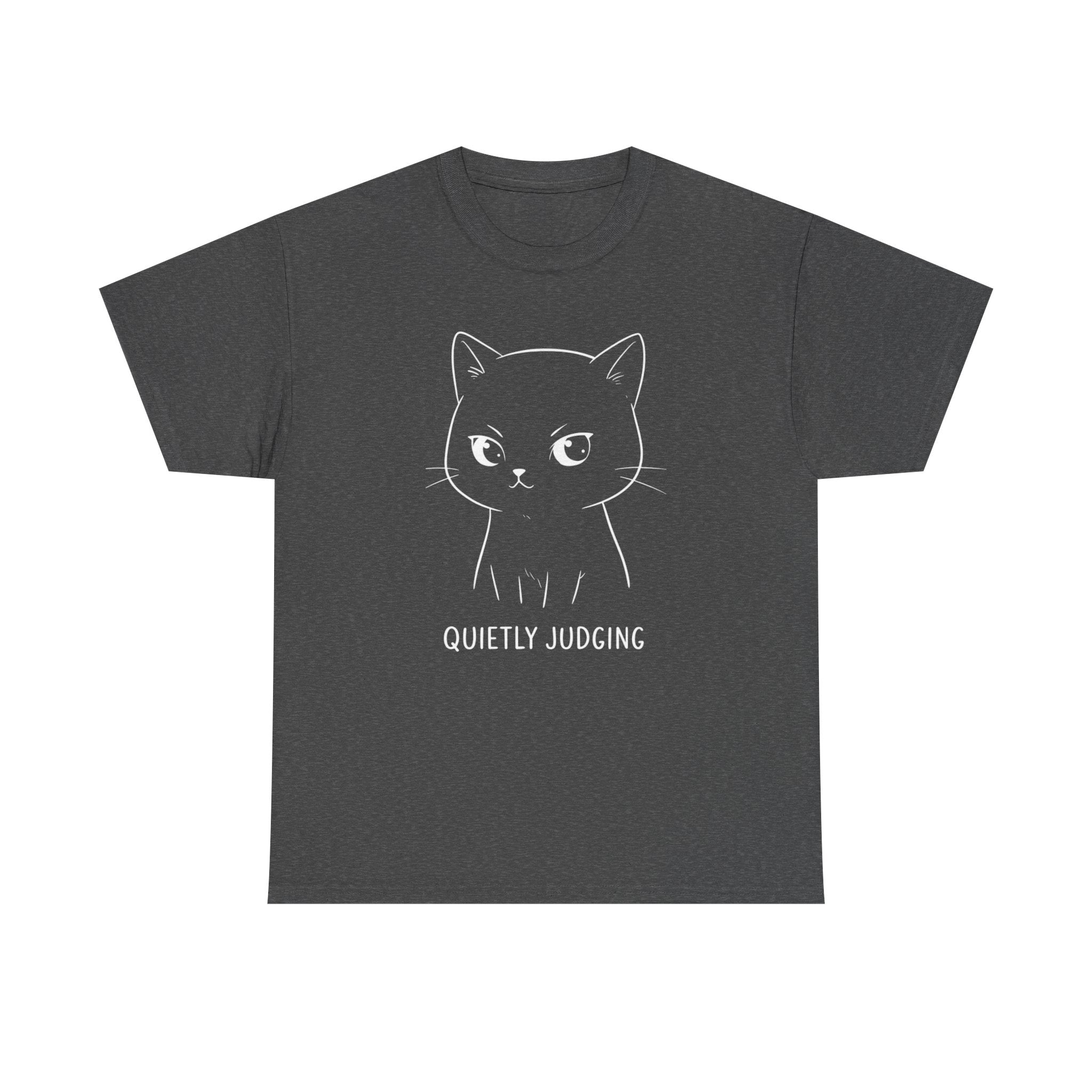Unisex Cat Graphic Tee - Quietly Judging T-Shirt, Funny Cat Lover Shirt, Gift for Pet Owners, Cute Animal Apparel, Unique Birthday Present