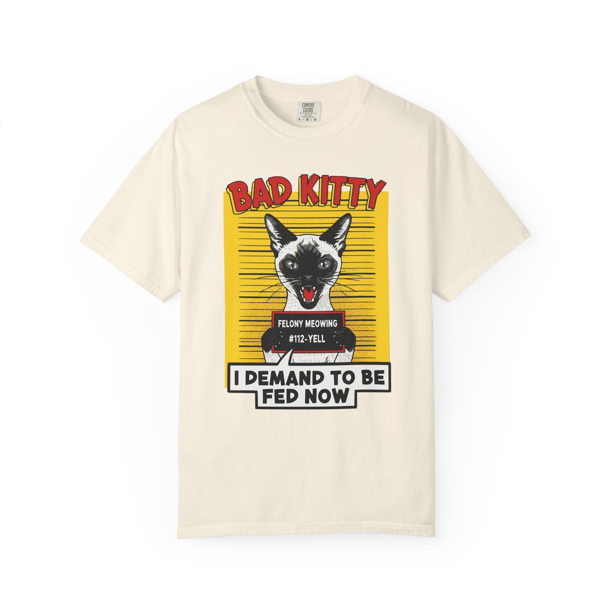 Siamese Cat Bad Kitty Mugshot [Comfort Colors]