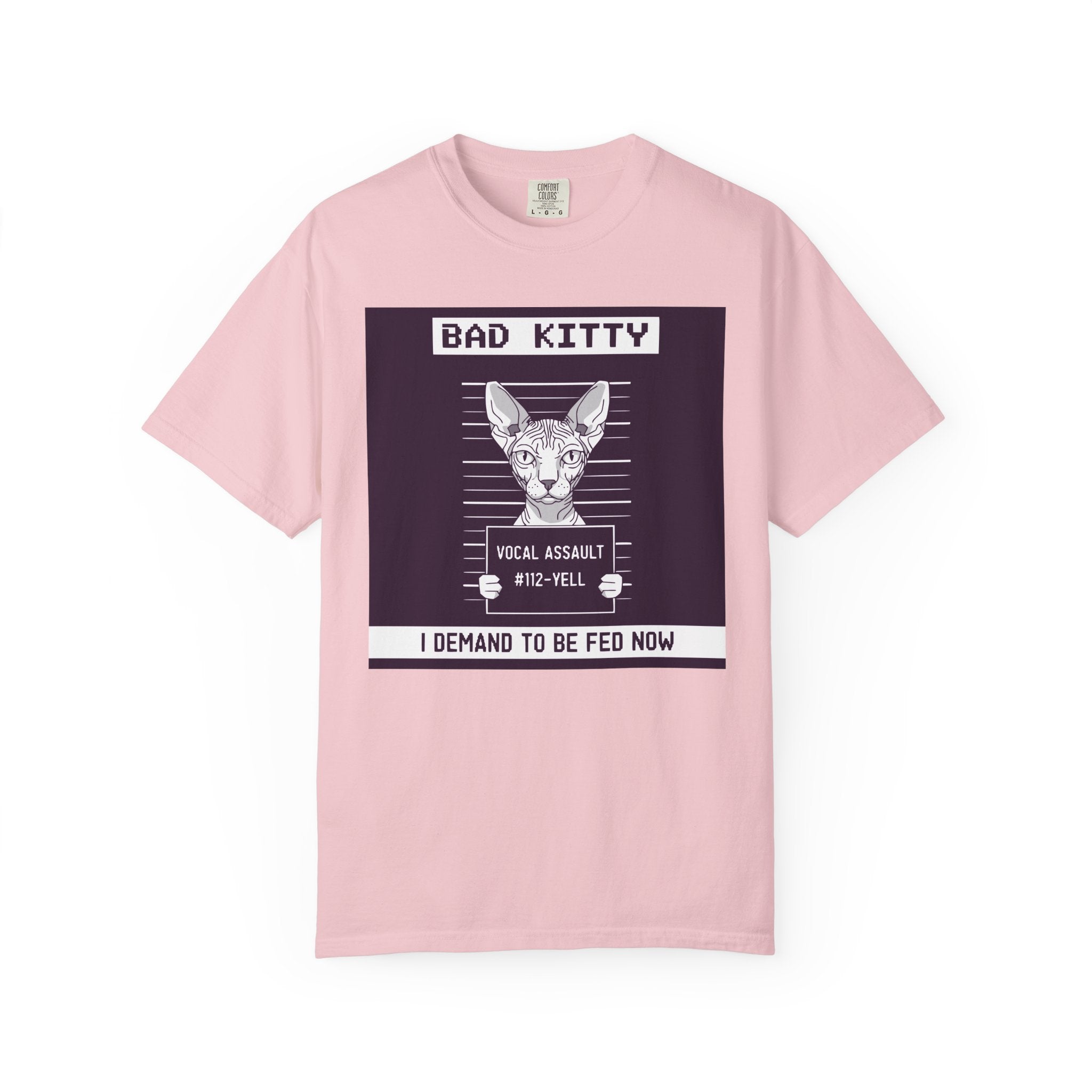 Bad Kitty Mugshot Sphynx Cat [Comfort Colors]