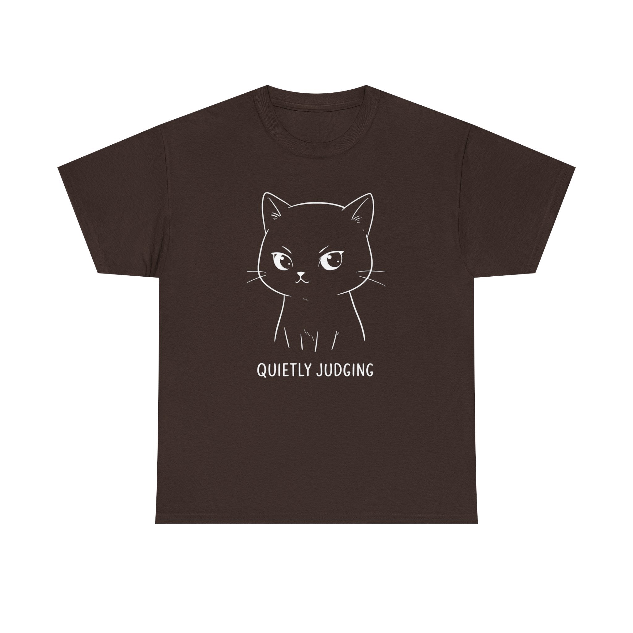 Unisex Cat Graphic Tee - Quietly Judging T-Shirt, Funny Cat Lover Shirt, Gift for Pet Owners, Cute Animal Apparel, Unique Birthday Present