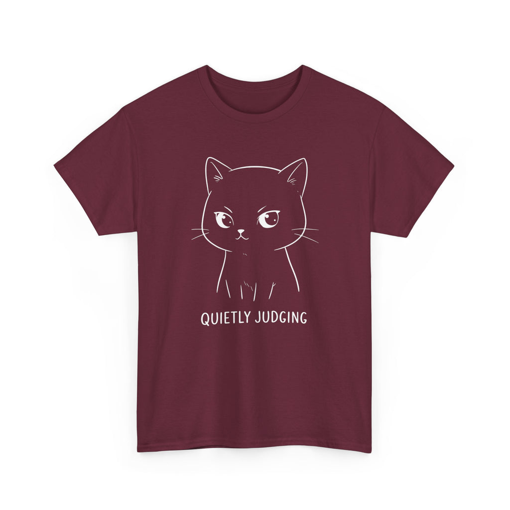 Unisex Cat Graphic Tee - Quietly Judging T-Shirt, Funny Cat Lover Shirt, Gift for Pet Owners, Cute Animal Apparel, Unique Birthday Present