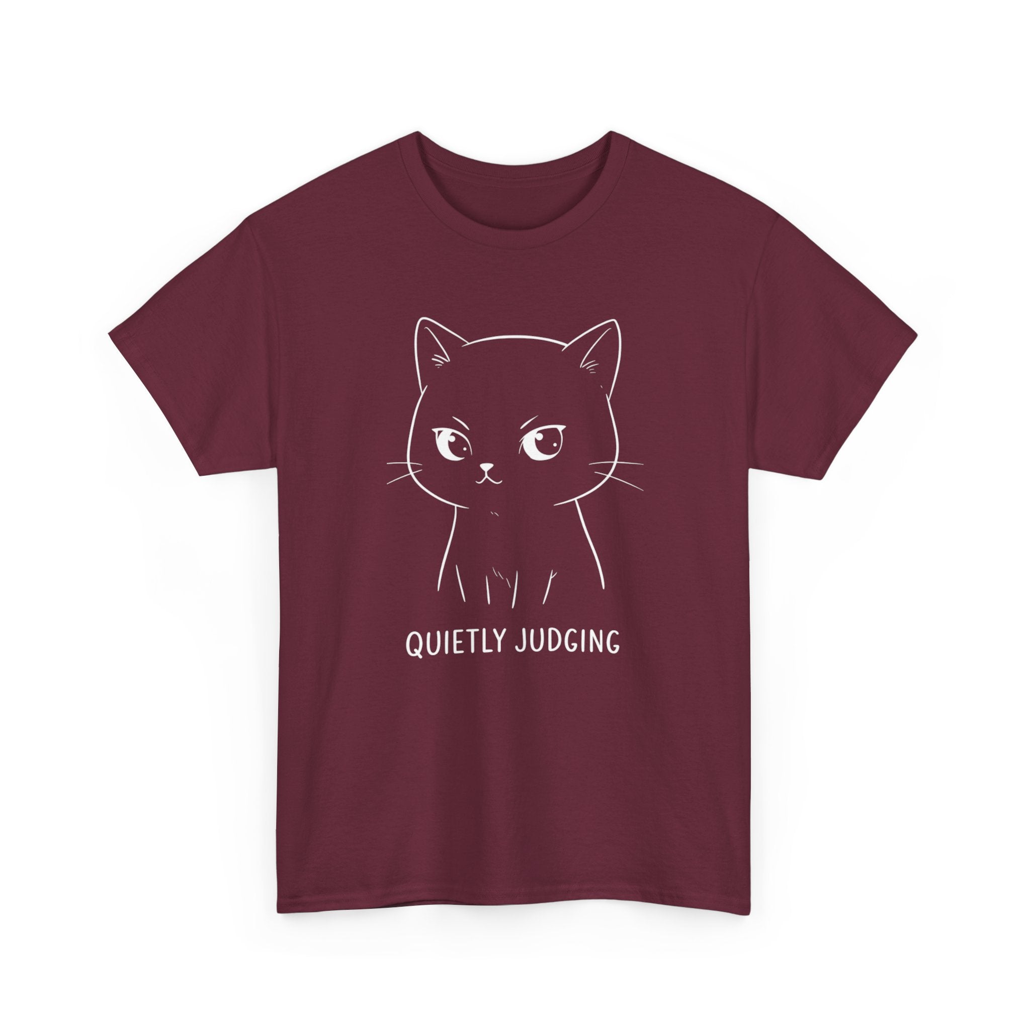 Unisex Cat Graphic Tee - Quietly Judging T-Shirt, Funny Cat Lover Shirt, Gift for Pet Owners, Cute Animal Apparel, Unique Birthday Present