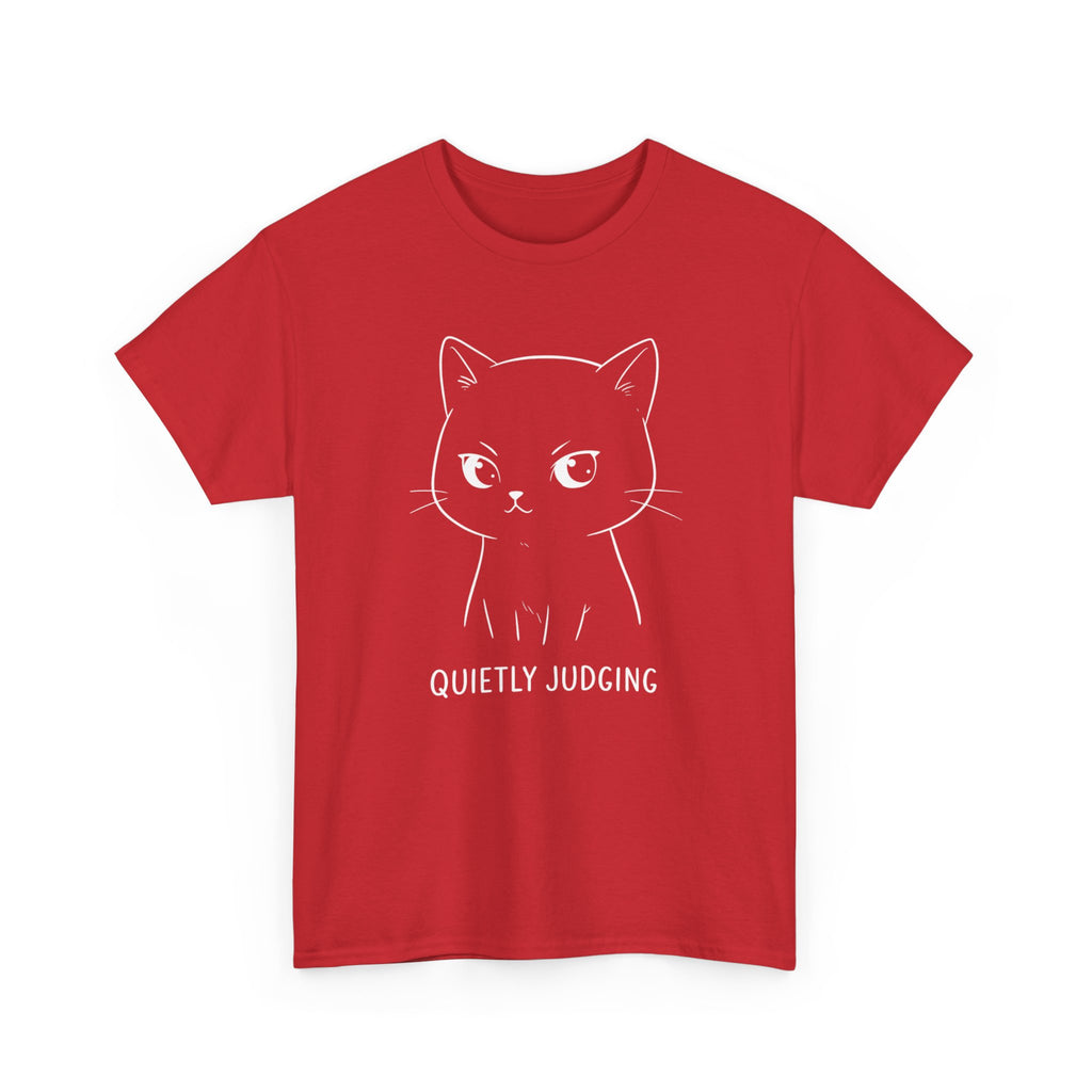 Unisex Cat Graphic Tee - Quietly Judging T-Shirt, Funny Cat Lover Shirt, Gift for Pet Owners, Cute Animal Apparel, Unique Birthday Present