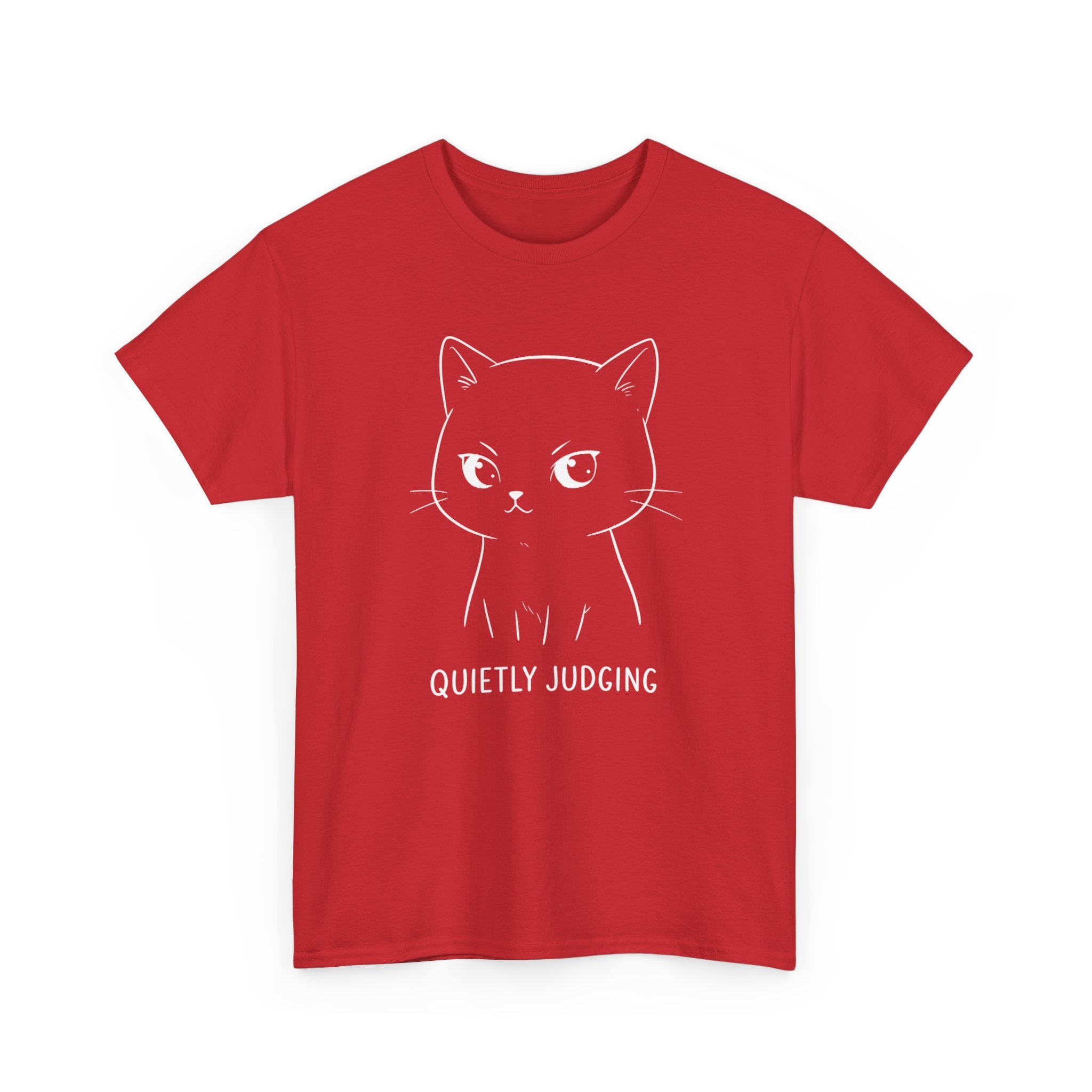 Unisex Cat Graphic Tee - Quietly Judging T-Shirt, Funny Cat Lover Shirt, Gift for Pet Owners, Cute Animal Apparel, Unique Birthday Present