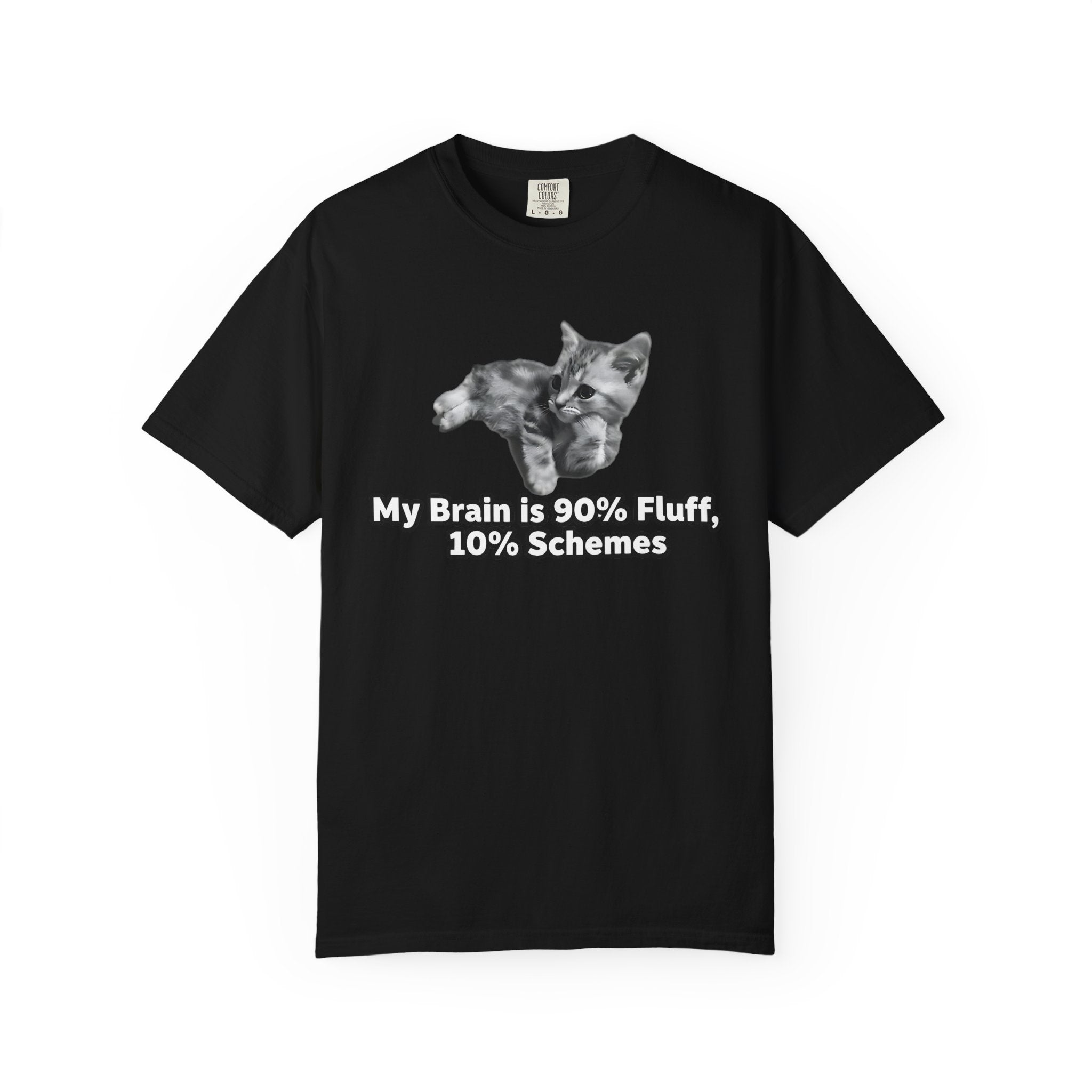 Kitten Fluff Schemes Shirt: Funny Cat Lover Gift [Comfort Colors]