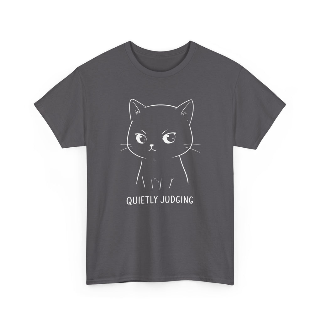 Unisex Cat Graphic Tee - Quietly Judging T-Shirt, Funny Cat Lover Shirt, Gift for Pet Owners, Cute Animal Apparel, Unique Birthday Present