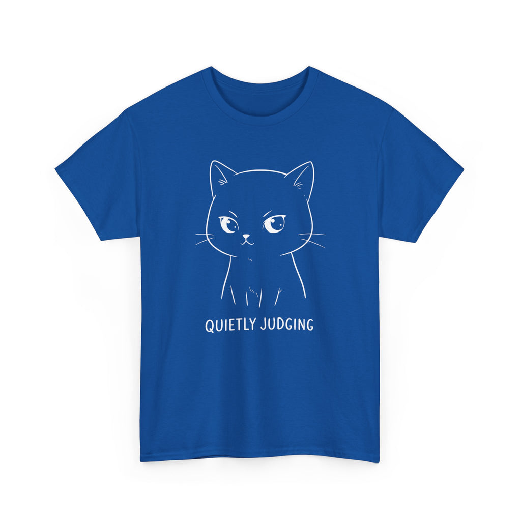 Unisex Cat Graphic Tee - Quietly Judging T-Shirt, Funny Cat Lover Shirt, Gift for Pet Owners, Cute Animal Apparel, Unique Birthday Present