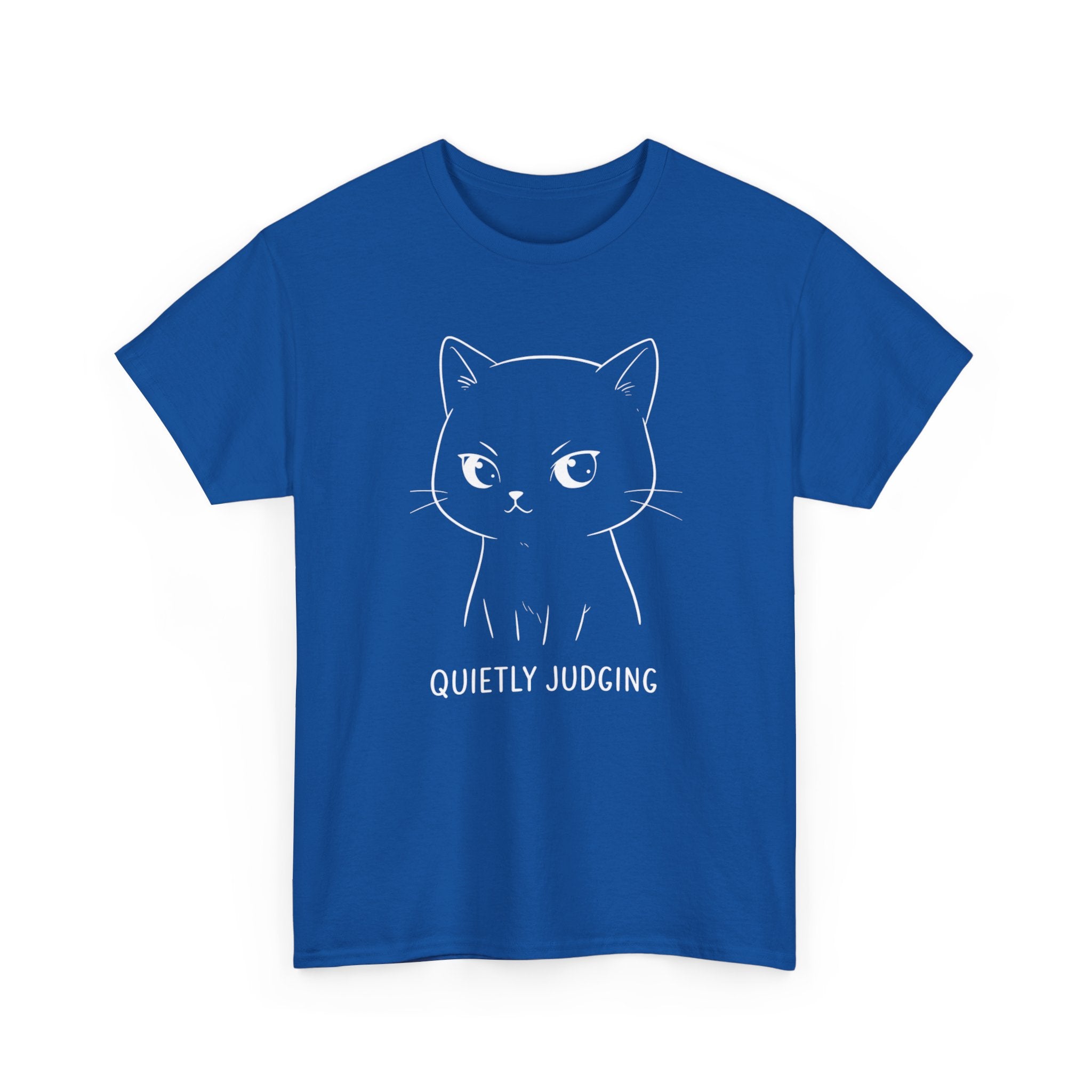 Unisex Cat Graphic Tee - Quietly Judging T-Shirt, Funny Cat Lover Shirt, Gift for Pet Owners, Cute Animal Apparel, Unique Birthday Present