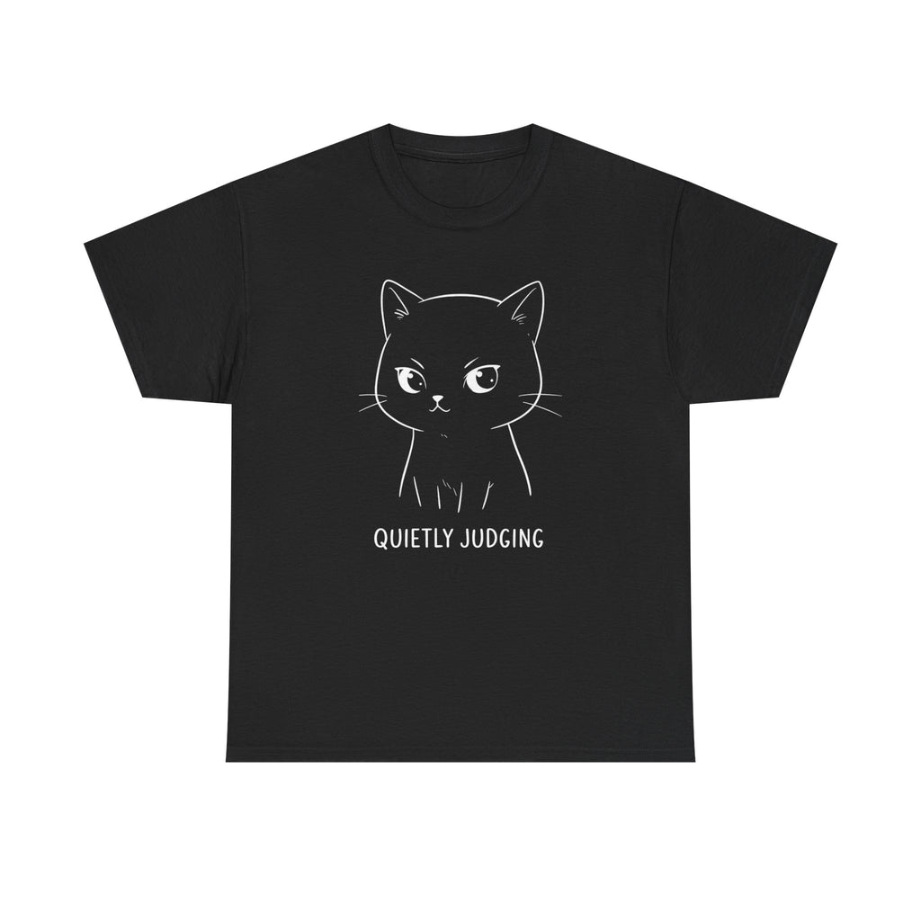 Unisex Cat Graphic Tee - Quietly Judging T-Shirt, Funny Cat Lover Shirt, Gift for Pet Owners, Cute Animal Apparel, Unique Birthday Present