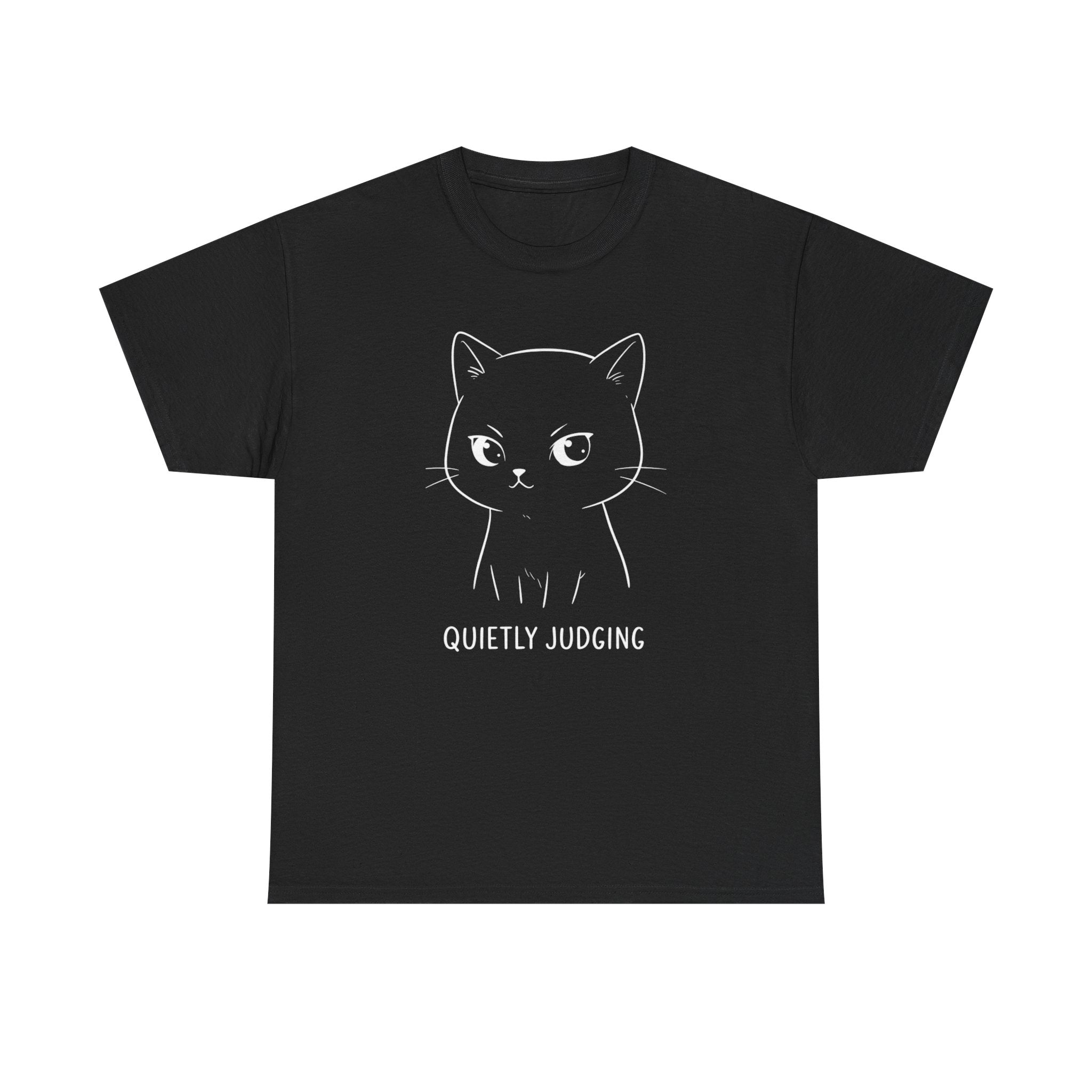 Unisex Cat Graphic Tee - Quietly Judging T-Shirt, Funny Cat Lover Shirt, Gift for Pet Owners, Cute Animal Apparel, Unique Birthday Present