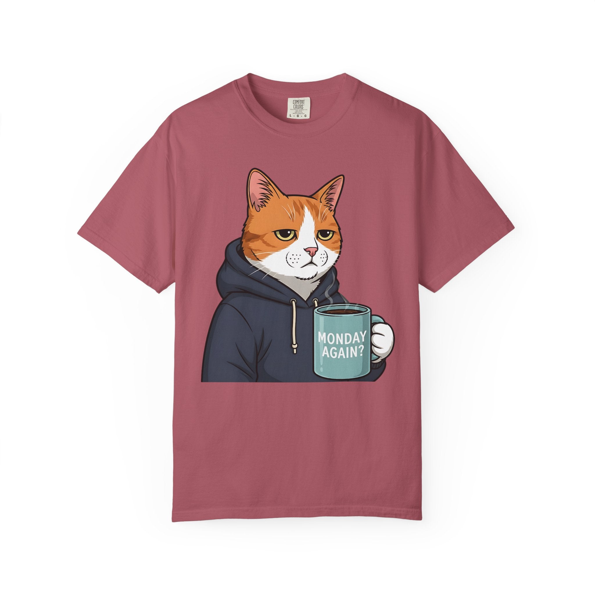 Tired Cat Monday Morning Coffee [Comfort Colors]