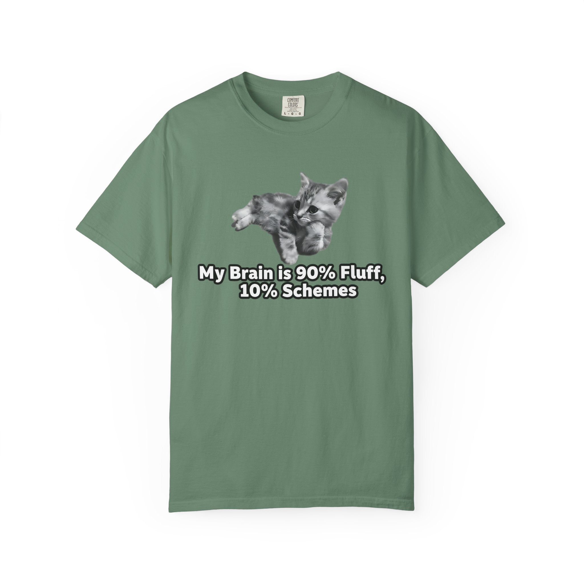 Kitten Fluff Schemes Shirt: Funny Cat Lover Gift [Comfort Colors]