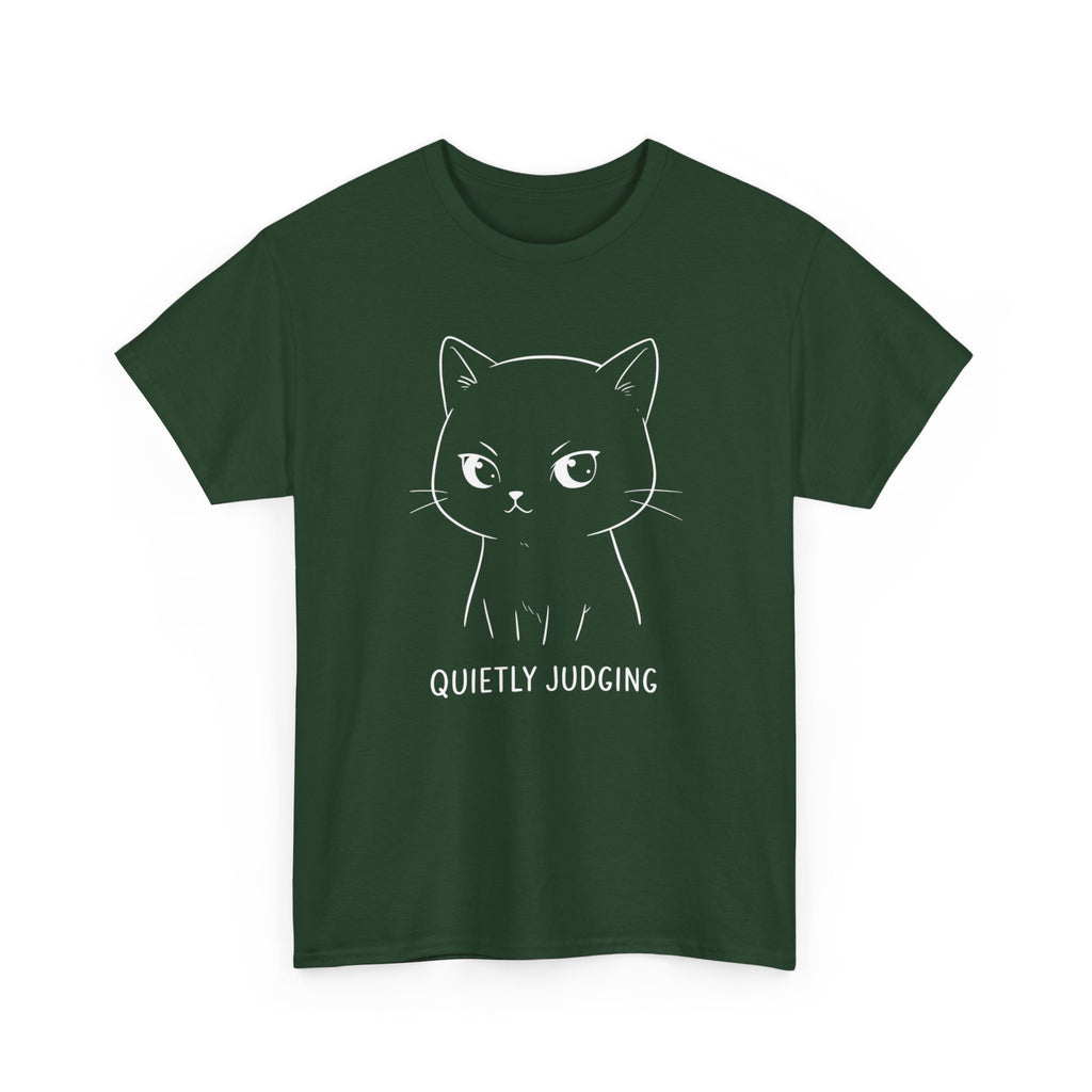 Unisex Cat Graphic Tee - Quietly Judging T-Shirt, Funny Cat Lover Shirt, Gift for Pet Owners, Cute Animal Apparel, Unique Birthday Present