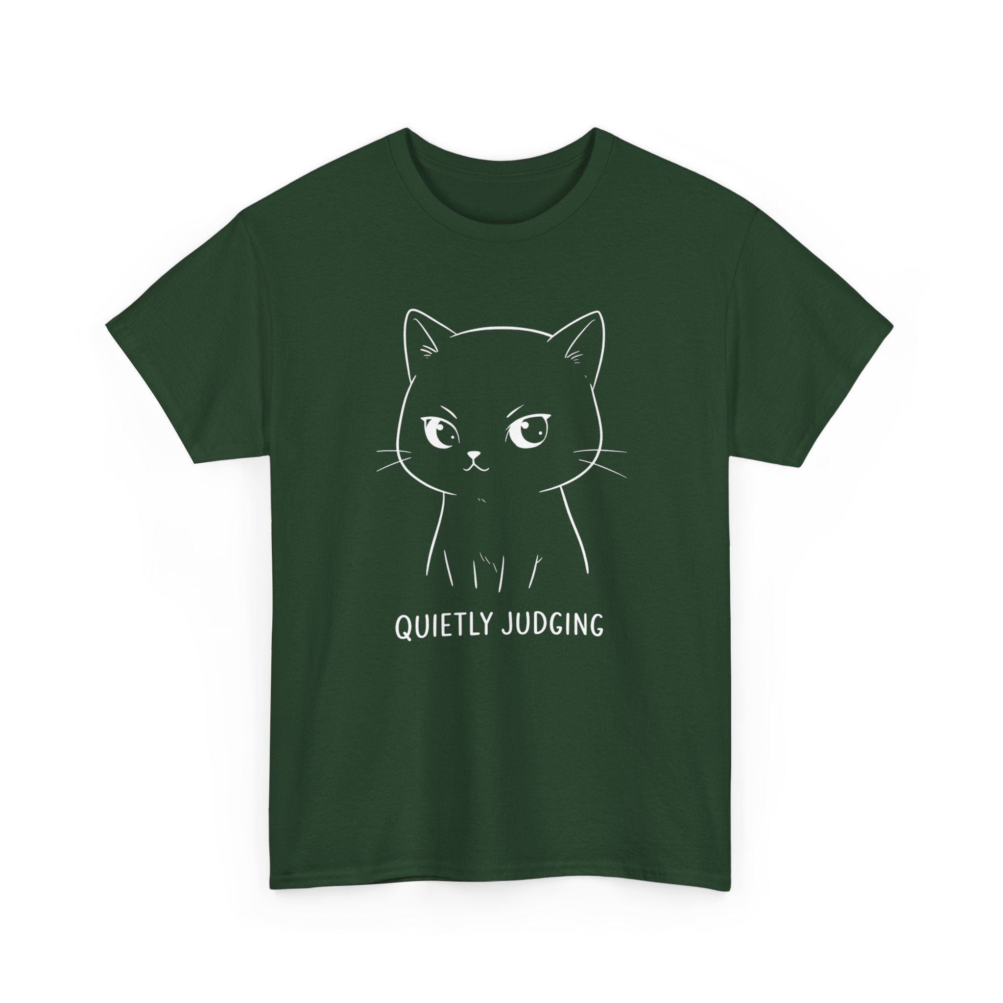 Unisex Cat Graphic Tee - Quietly Judging T-Shirt, Funny Cat Lover Shirt, Gift for Pet Owners, Cute Animal Apparel, Unique Birthday Present