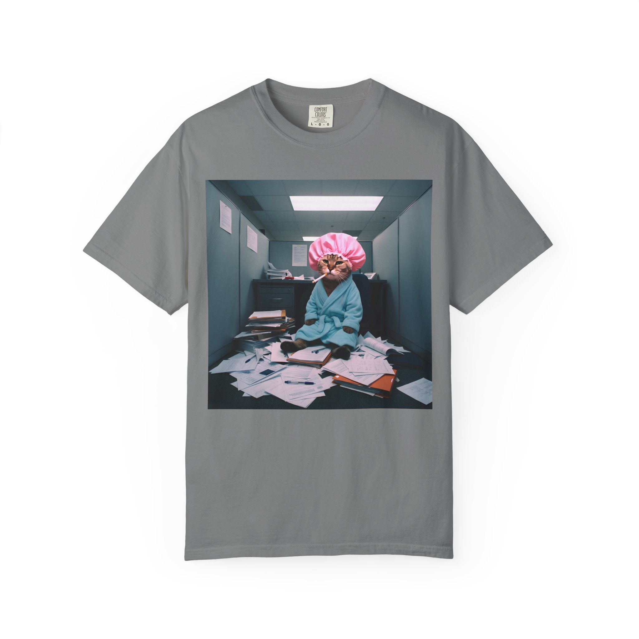 Overworked Cat Office Meltdown [Comfort Colors]