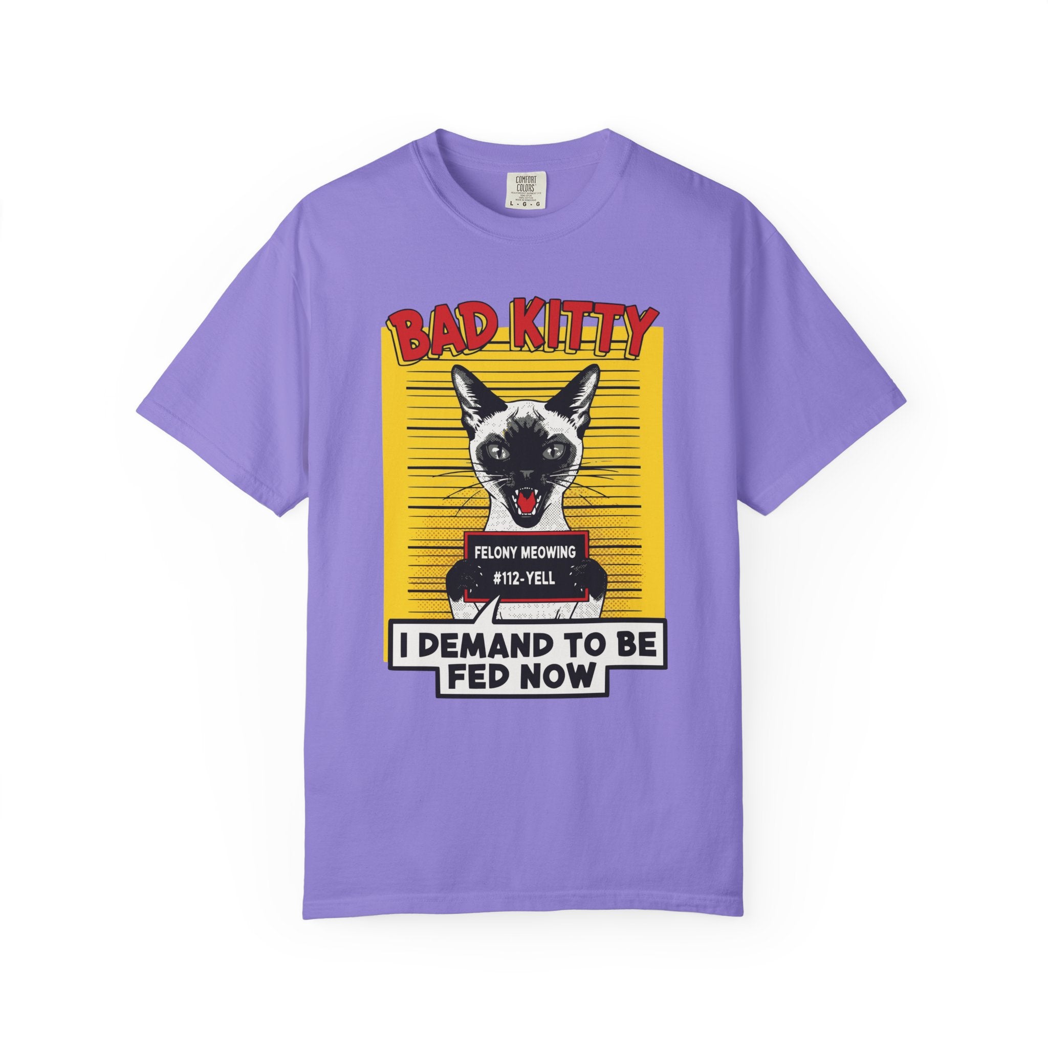 Siamese Cat Bad Kitty Mugshot [Comfort Colors]