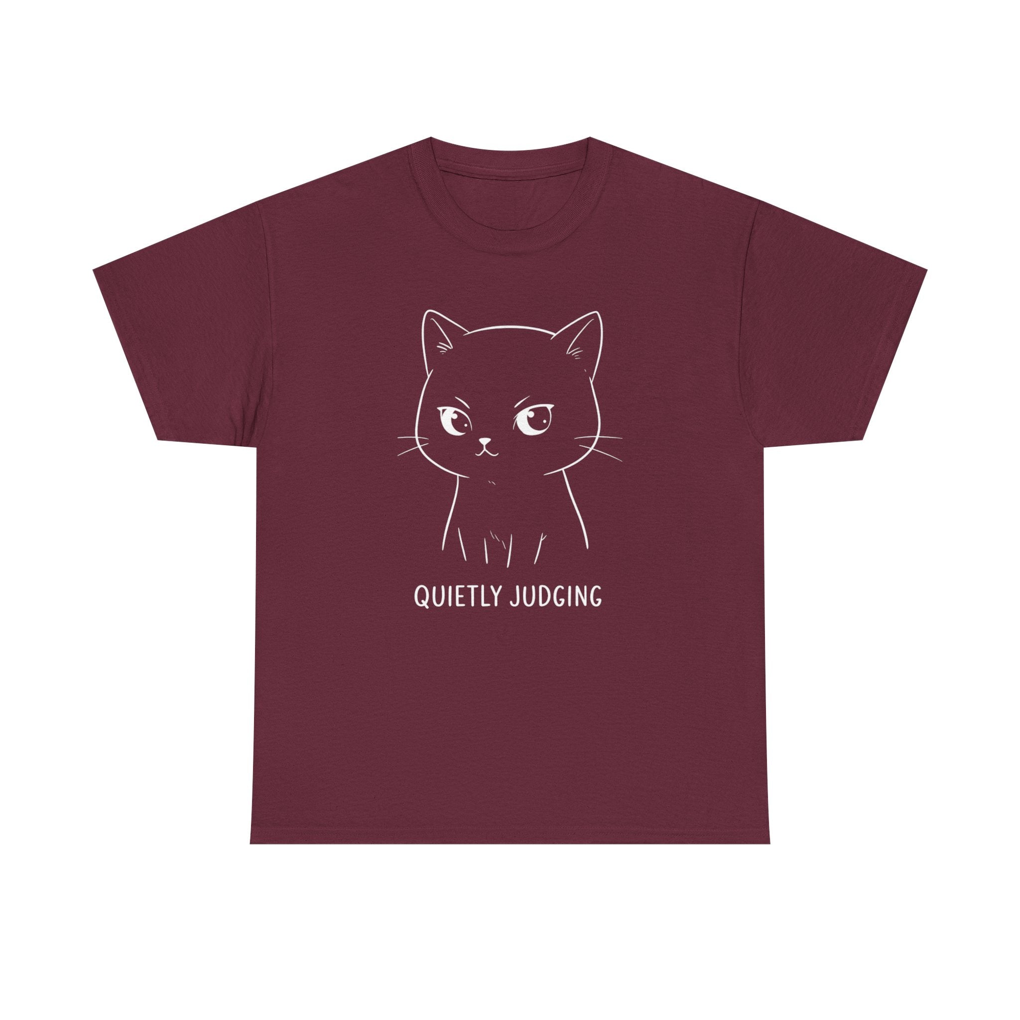 Unisex Cat Graphic Tee - Quietly Judging T-Shirt, Funny Cat Lover Shirt, Gift for Pet Owners, Cute Animal Apparel, Unique Birthday Present