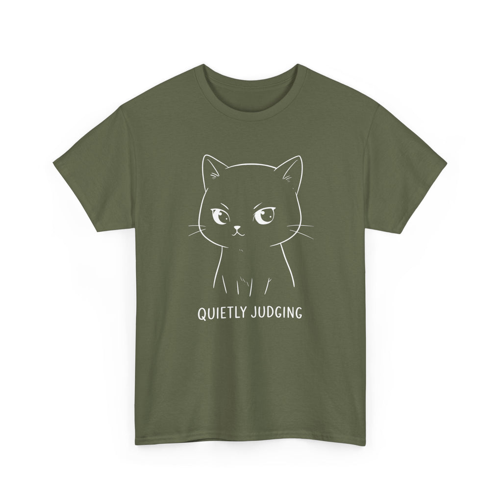 Unisex Cat Graphic Tee - Quietly Judging T-Shirt, Funny Cat Lover Shirt, Gift for Pet Owners, Cute Animal Apparel, Unique Birthday Present