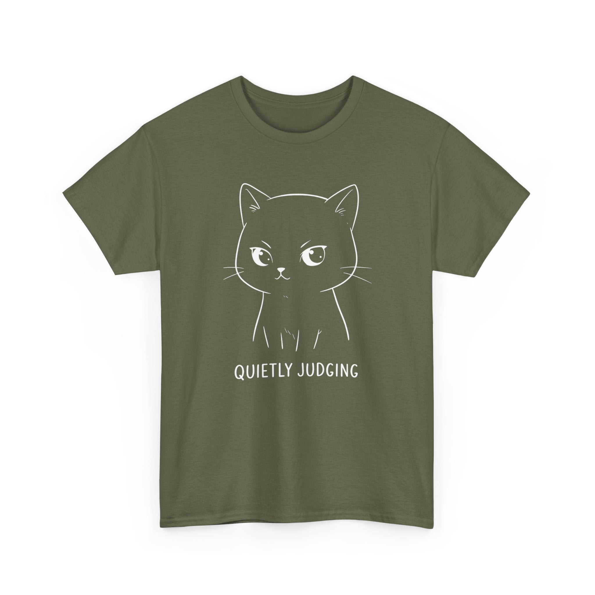 Unisex Cat Graphic Tee - Quietly Judging T-Shirt, Funny Cat Lover Shirt, Gift for Pet Owners, Cute Animal Apparel, Unique Birthday Present