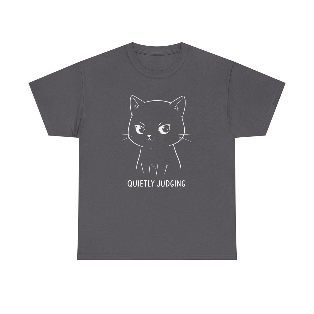 Unisex Cat Graphic Tee - Quietly Judging T-Shirt, Funny Cat Lover Shirt, Gift for Pet Owners, Cute Animal Apparel, Unique Birthday Present