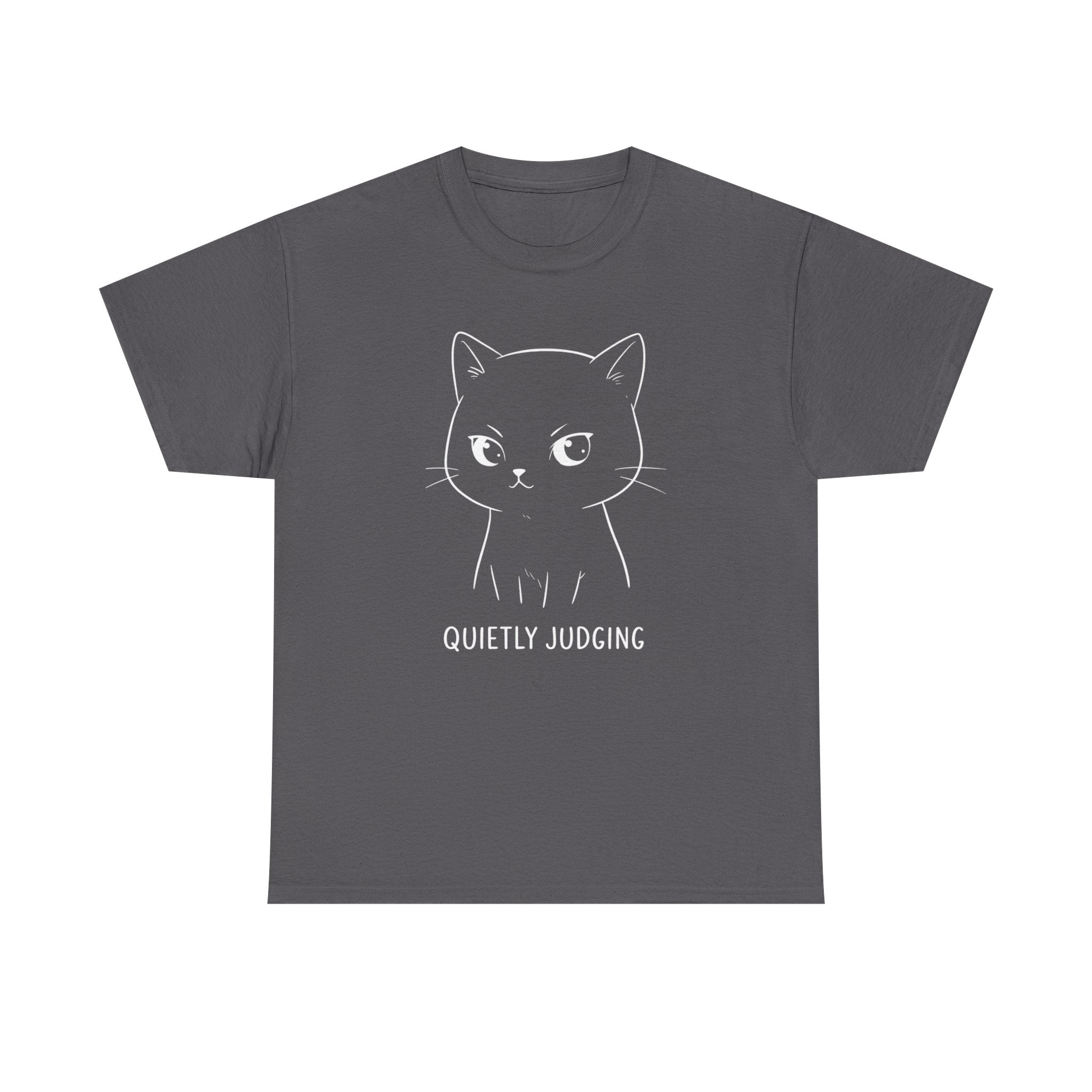 Unisex Cat Graphic Tee - Quietly Judging T-Shirt, Funny Cat Lover Shirt, Gift for Pet Owners, Cute Animal Apparel, Unique Birthday Present