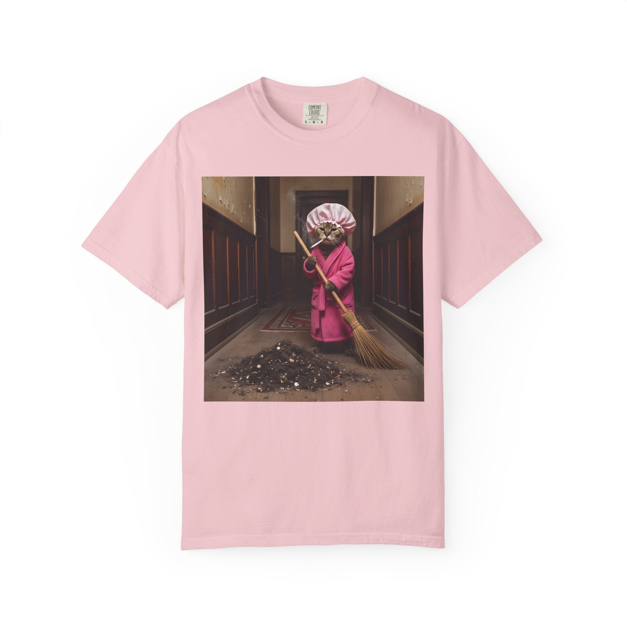 Cat Sweeping Huge Dirt Pile [Comfort Colors]