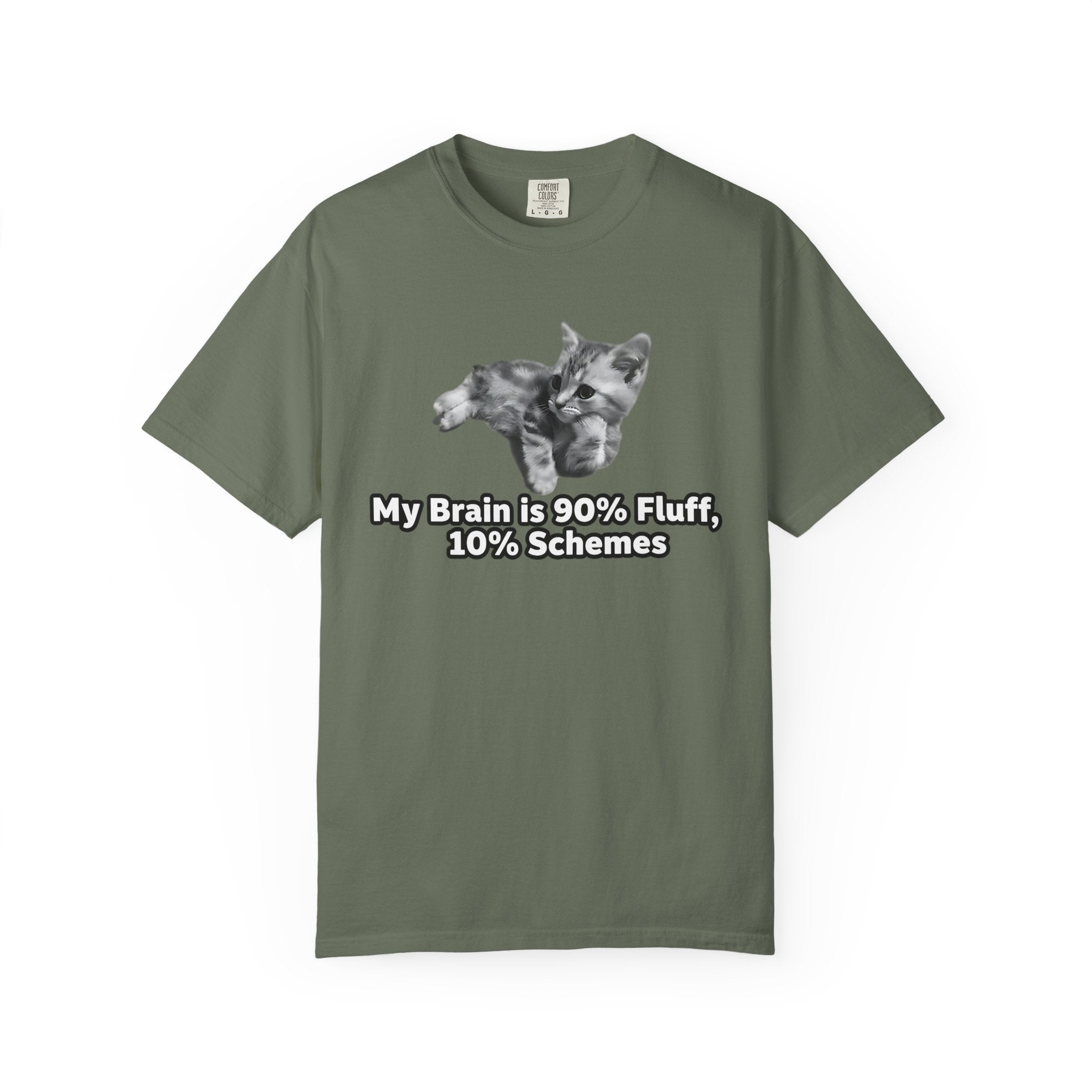 Kitten Fluff Schemes Shirt: Funny Cat Lover Gift [Comfort Colors]