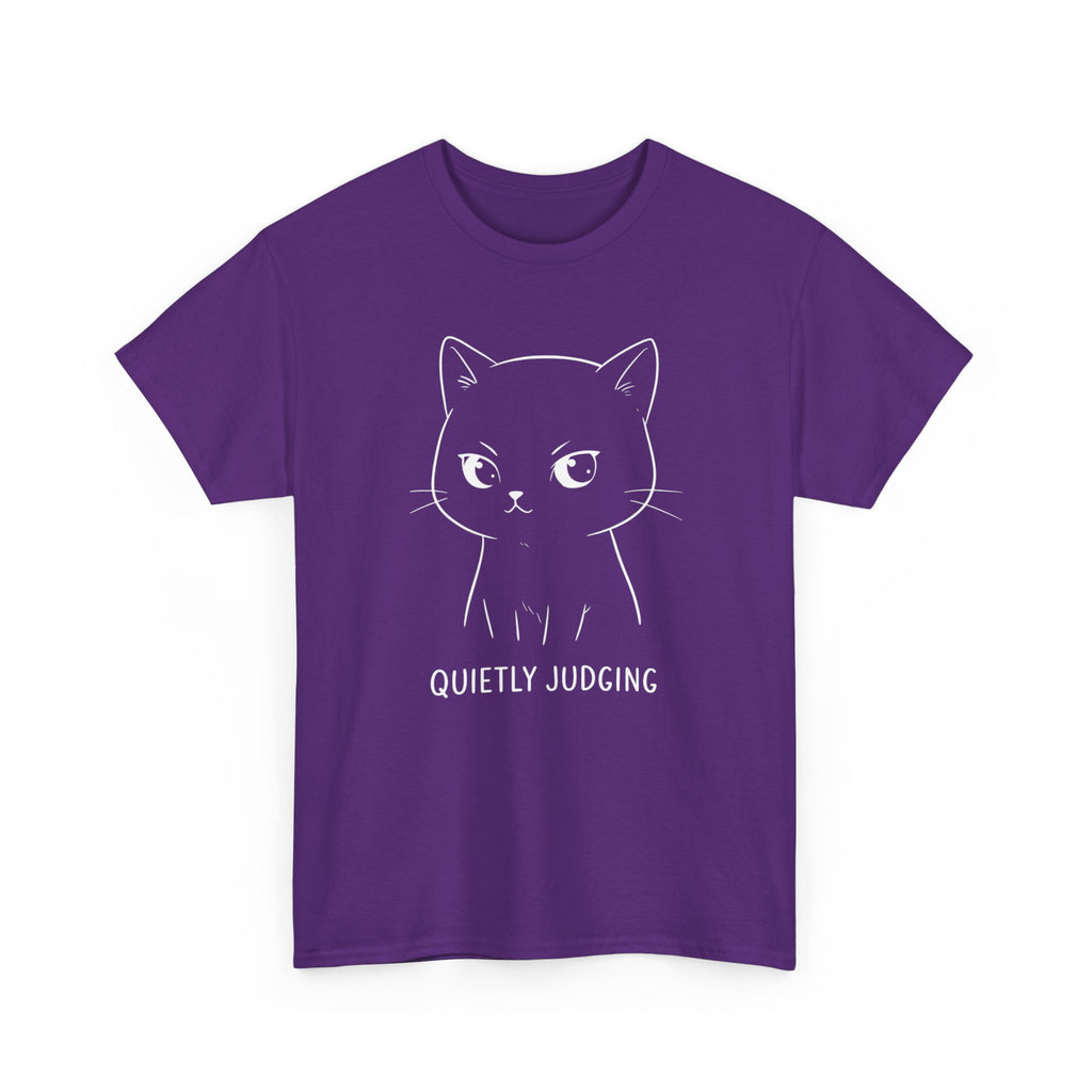 Unisex Cat Graphic Tee - Quietly Judging T-Shirt, Funny Cat Lover Shirt, Gift for Pet Owners, Cute Animal Apparel, Unique Birthday Present
