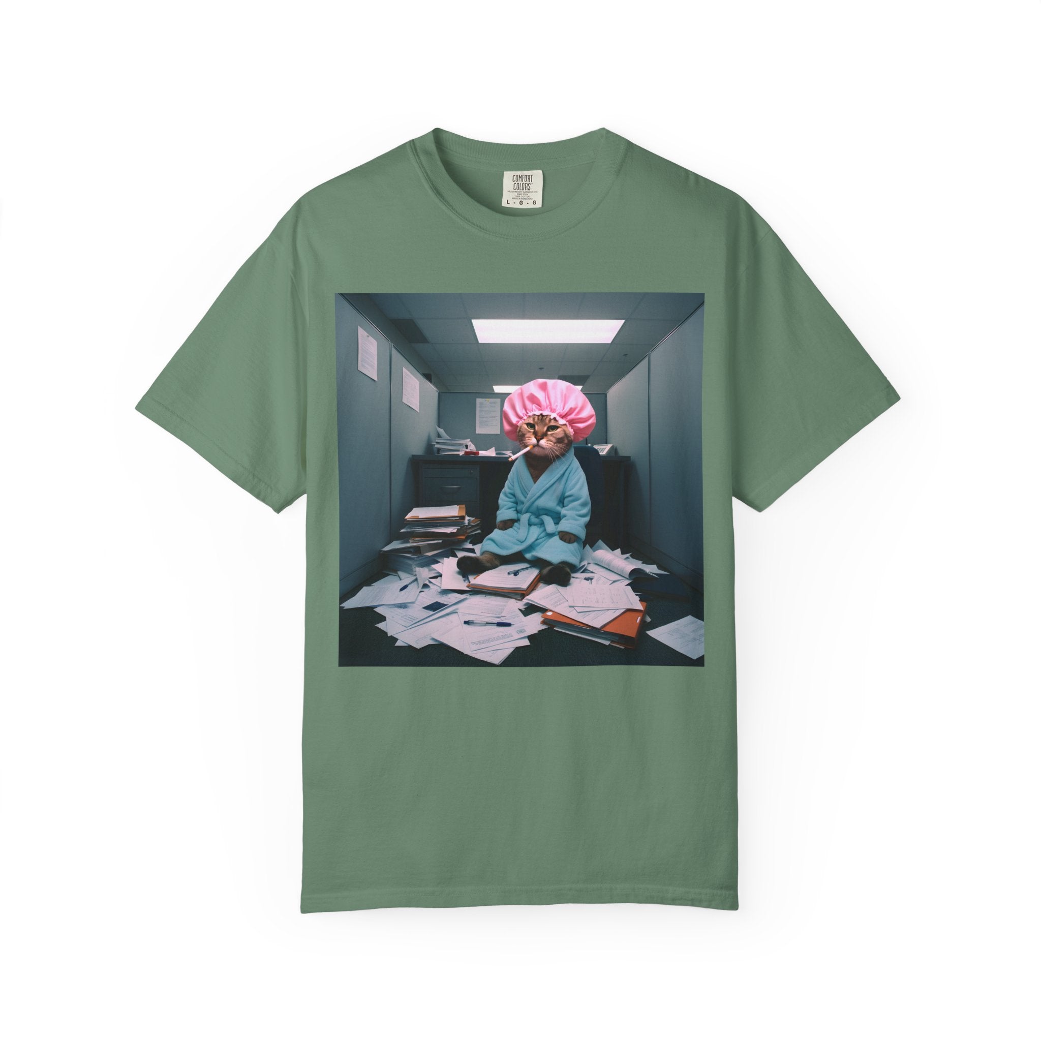 Overworked Cat Office Meltdown [Comfort Colors]